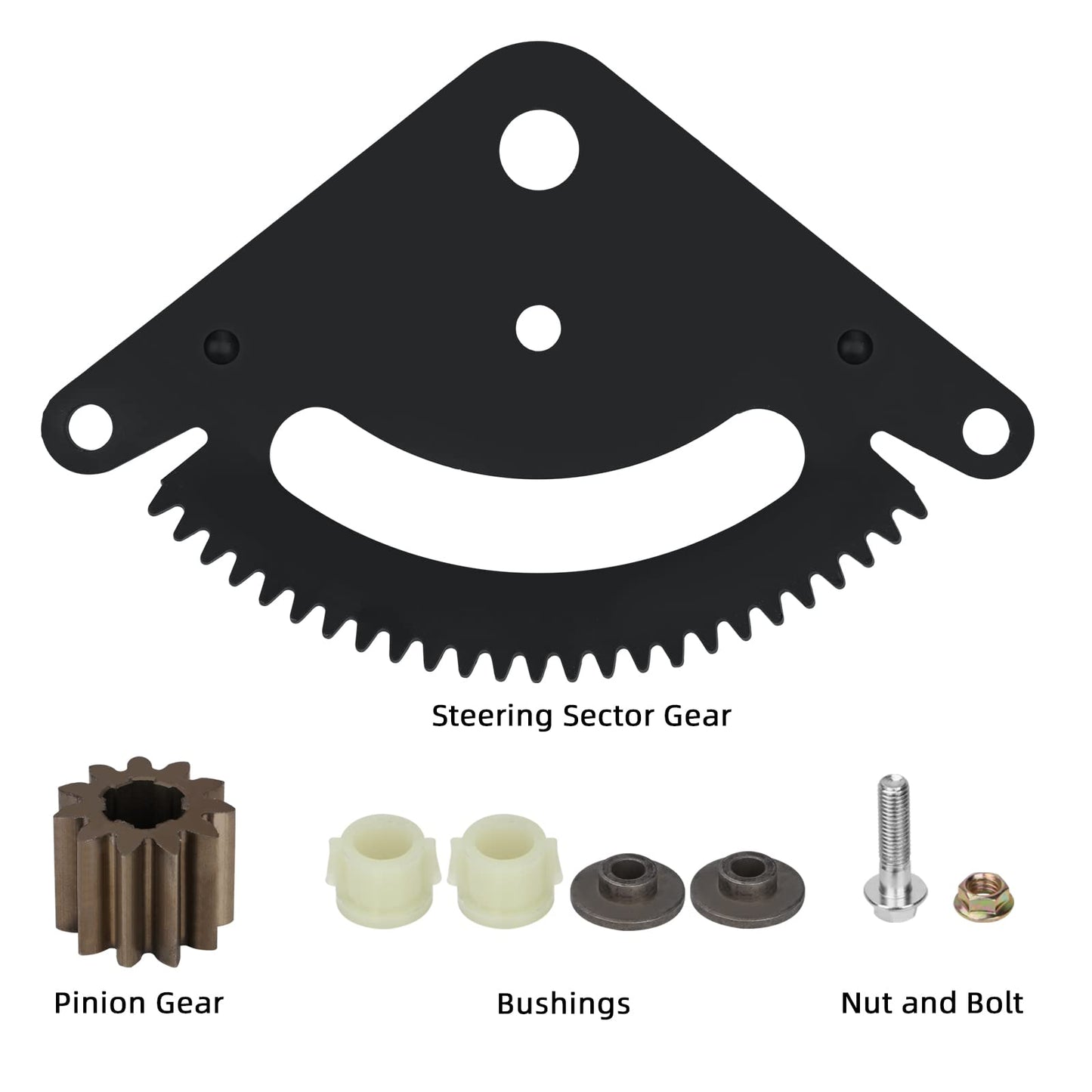 25 Teeth Steering Sector Gear Kit Compatible with John Deere Lawn& Garden Tractor L105 L108 L110 L111 L118 L120 L130 G110 with Pinion Gear, Direct Replace