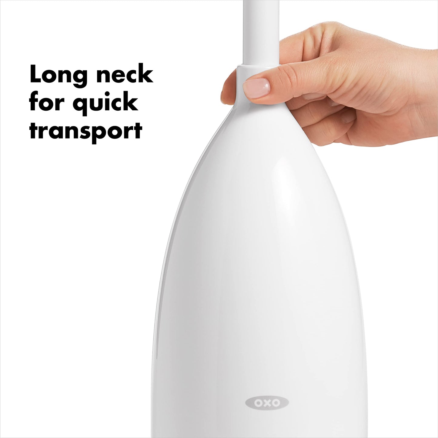 OXO Good Grips Toilet Brush with Rim Cleaner, White