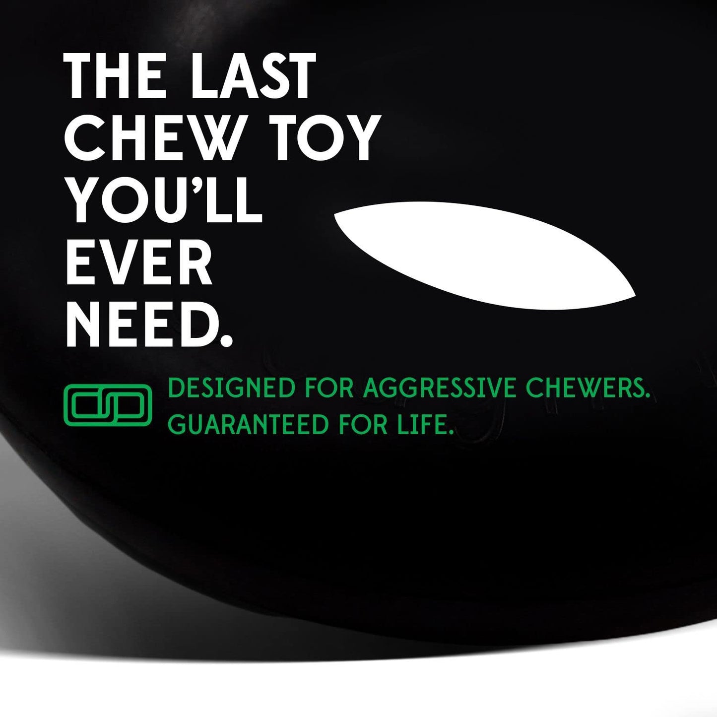 Goughnuts Original Medium Dog Chew Toy Ring for Aggressive Chewers from 30-70 Pounds in Green. Durable Rubber Dog Chew Toy for Medium Breeds and Power Chewers