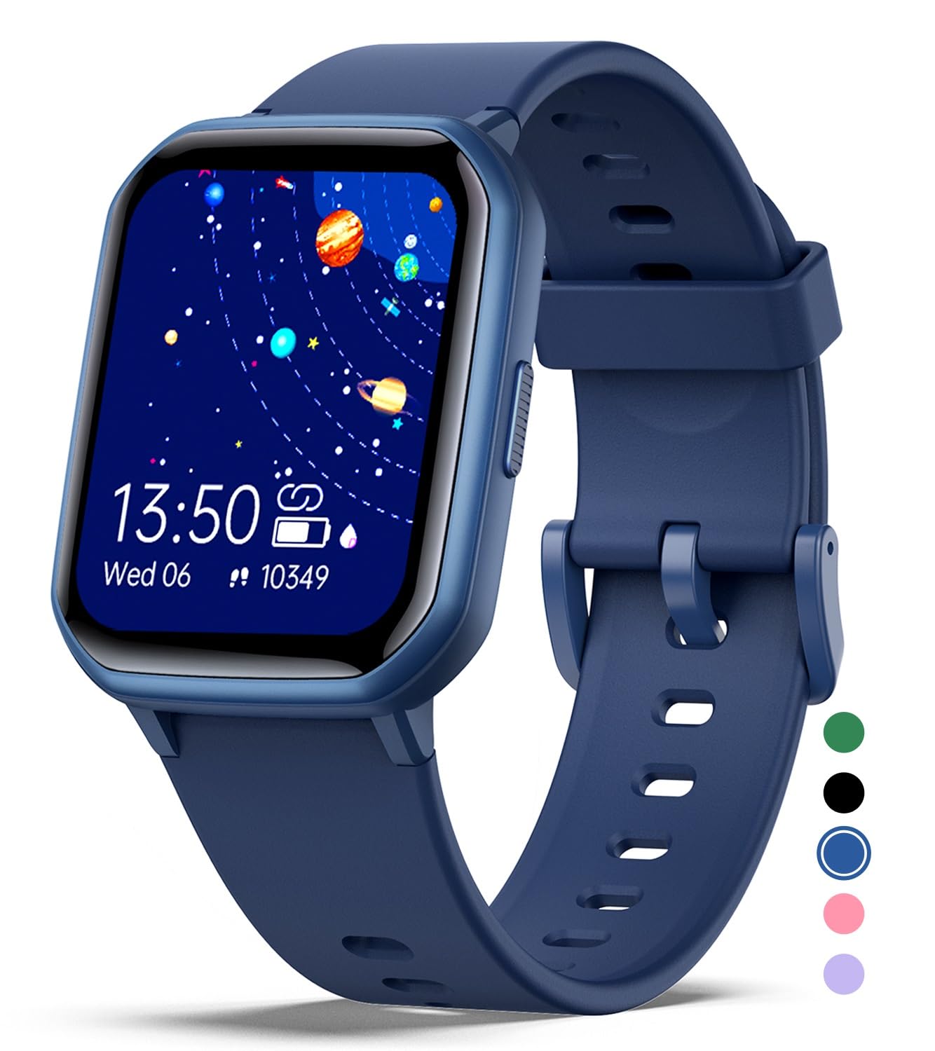 Mgaolo Kids Smart Watch for Boys Girls,Kids Fitness Tracker Smartwatch with Heart Rate Sleep Monitor,Waterproof Pedometer Activity Tracker for Fitbit Android iPhone, Birthday Present (Blue)