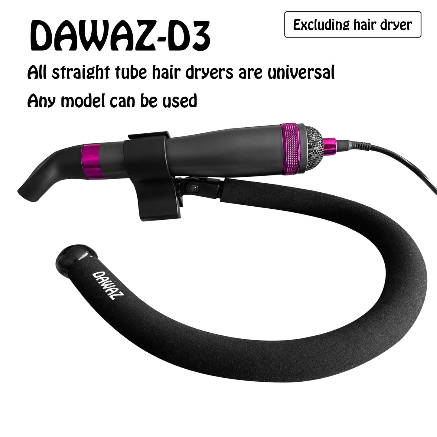 DAWAZ pet Grooming Dog Hair Dryer Water Blowing Machine Neck Hanging Bracket Universal Adjustment Free Your Hands (D3), BLACK