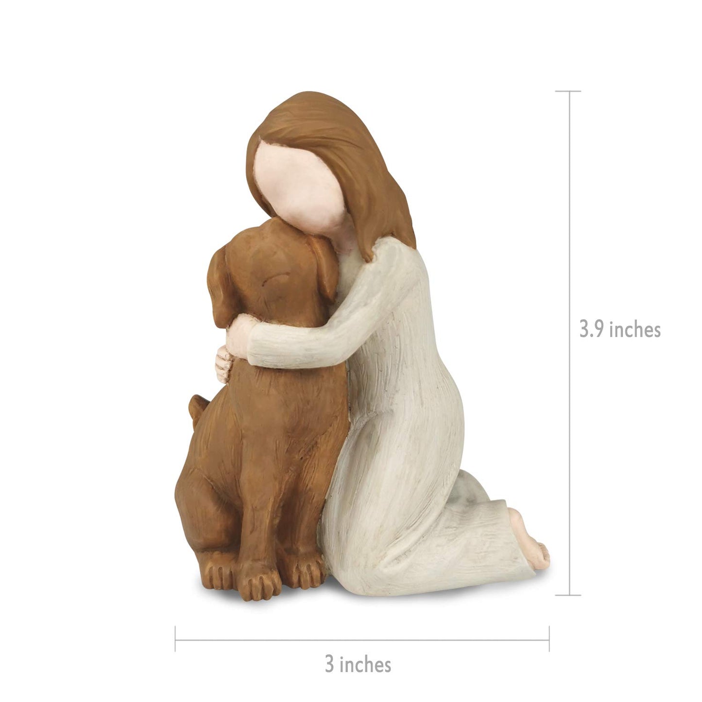 Hensonever Angel Figurines - Angel of Friendship Memorial Gifts for Dog Lovers