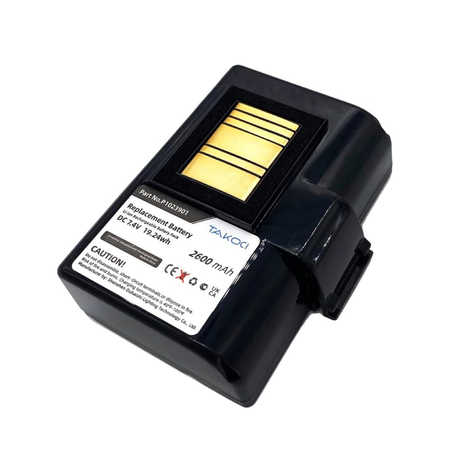 Replacement 2600mAh Battery for Zebra QLN320 ZQ520 QLN220 ZQ510 ZQ500,fits Part No AT16004,P1023901, P1023901-LF, 7.4V