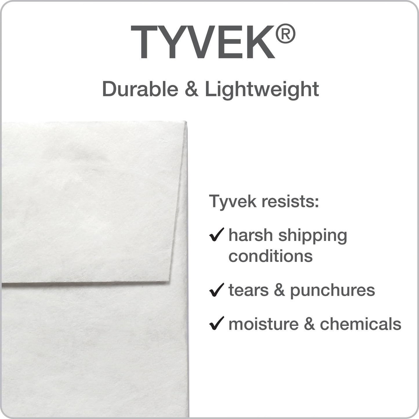 Quality Park Tyvek Open End First-Class 10 X 13 Inch White Envelopes 100 Count (R1590)