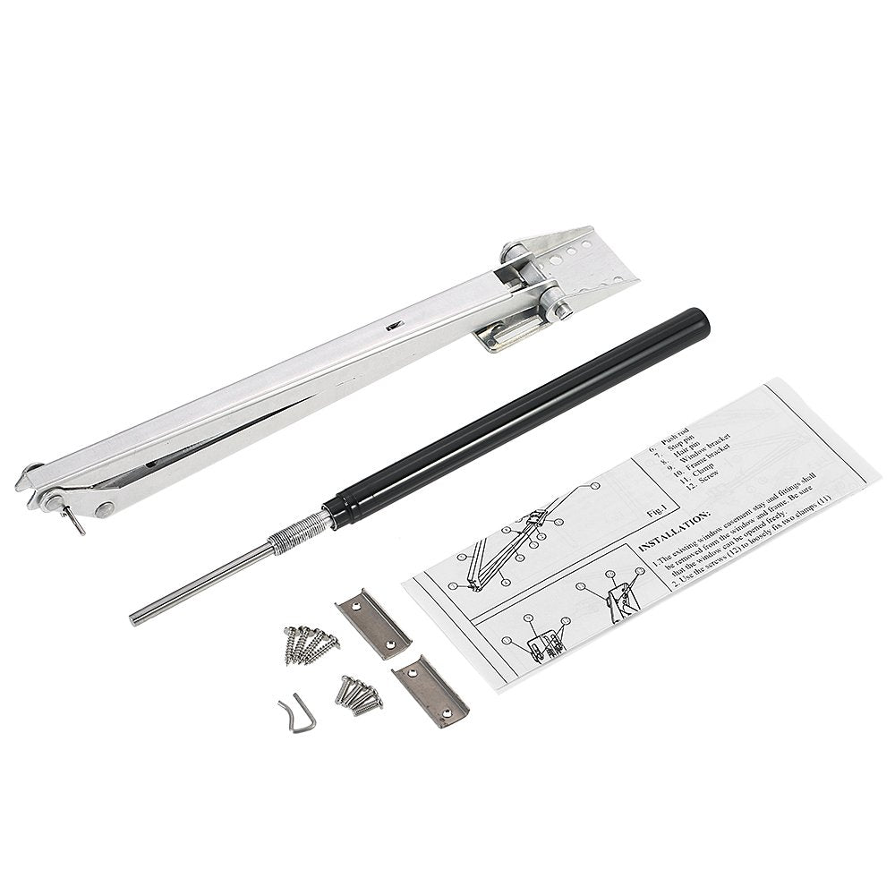 Decdeal Greenhouse Automatic Vent Opener, Temperature Controlled Window Openers Auto Solar Heat Sensitive Greenhouse Vent Opener with Cylinder, Lifts 7kg/15lb (Single Spring Silver)