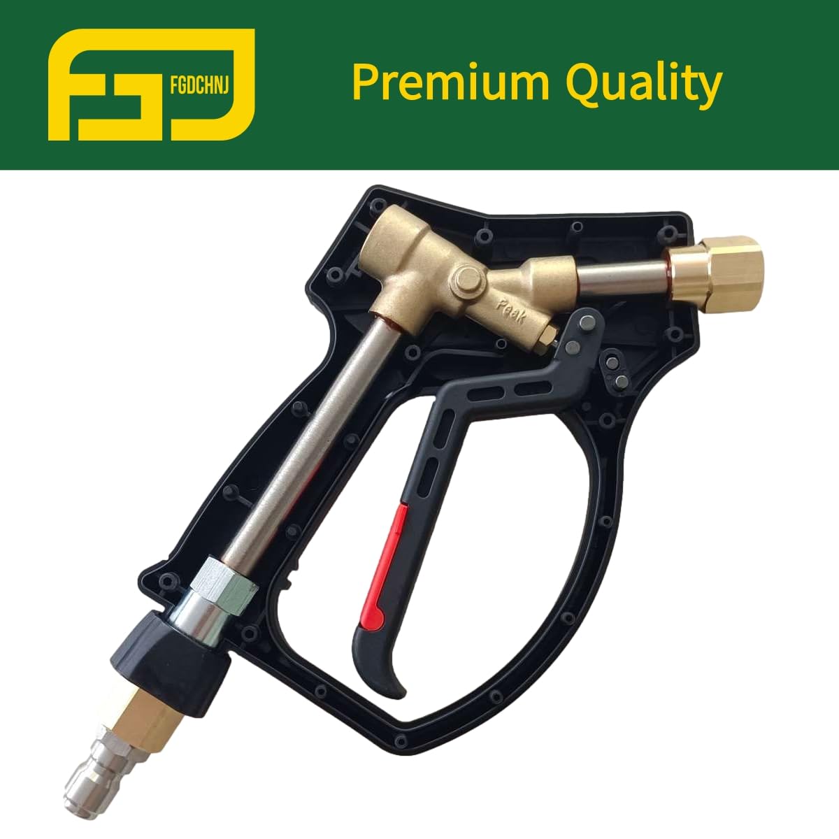 FGDCHNJ Pressure Washer Gun with Stainless Steel Extension Wand, 3/8" Swivel Quick Connector for Most Power Washer, MAX 5000PSI & 40Inch Long