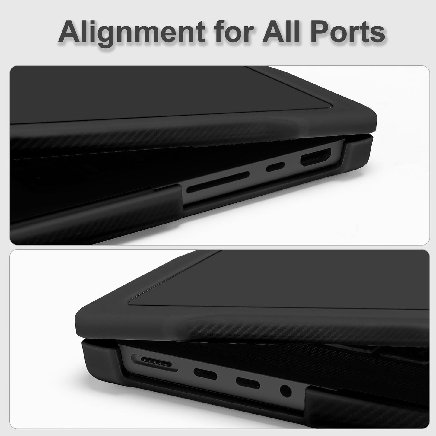 MOSISO Compatible with MacBook Pro 14 inch Case M5 2026 M4 M3 M2 M1 2025-2021 A3427 A3426 A3434 A3112 A3185 A3401 A2918 A2992 A2779 A2442,4 in 1 Kit Anti-Crack Hard Shell with TPU Bumper, Black