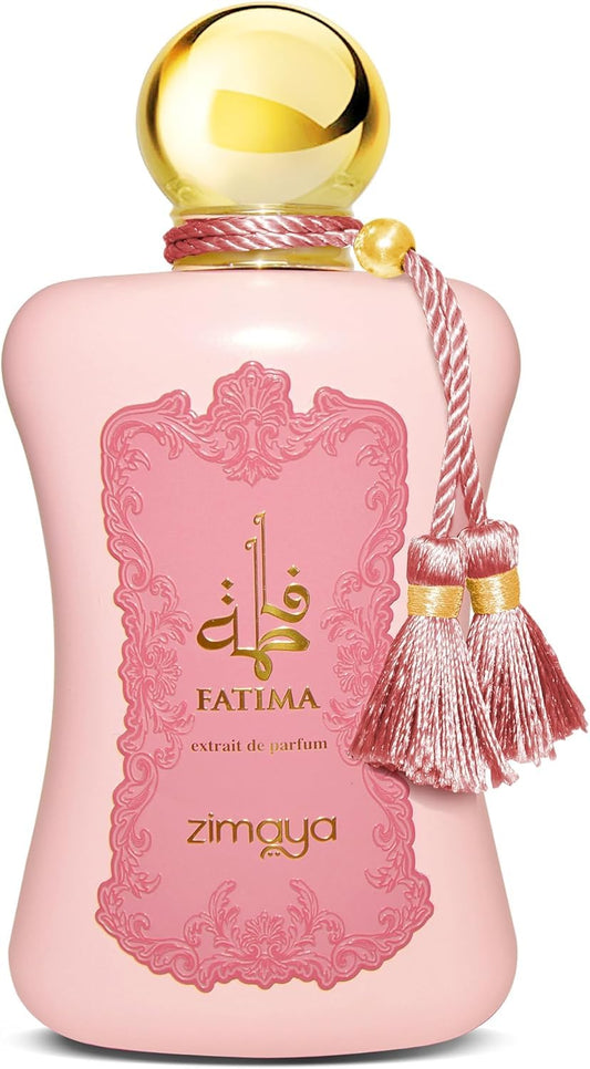 Afnan Zimaya Fatima Pink for Women Extrait de Parfum, 3.4 Ounce
