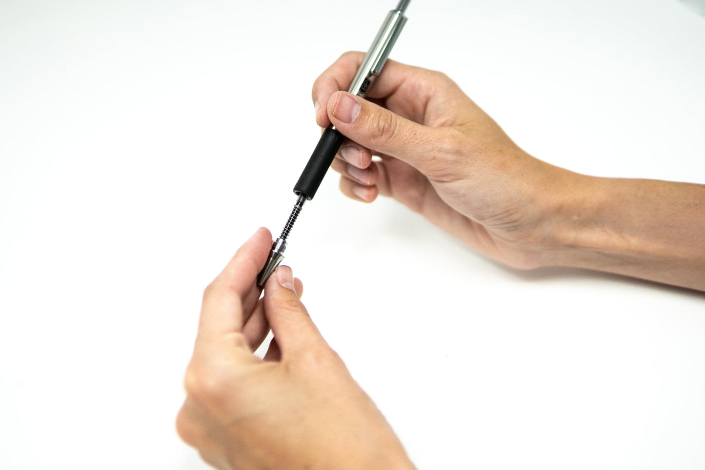 Zebra Pen F-402 Stainless Steel Retractable Ballpoint Pen, 0.7mm, Black, Pack of 12 (29210)