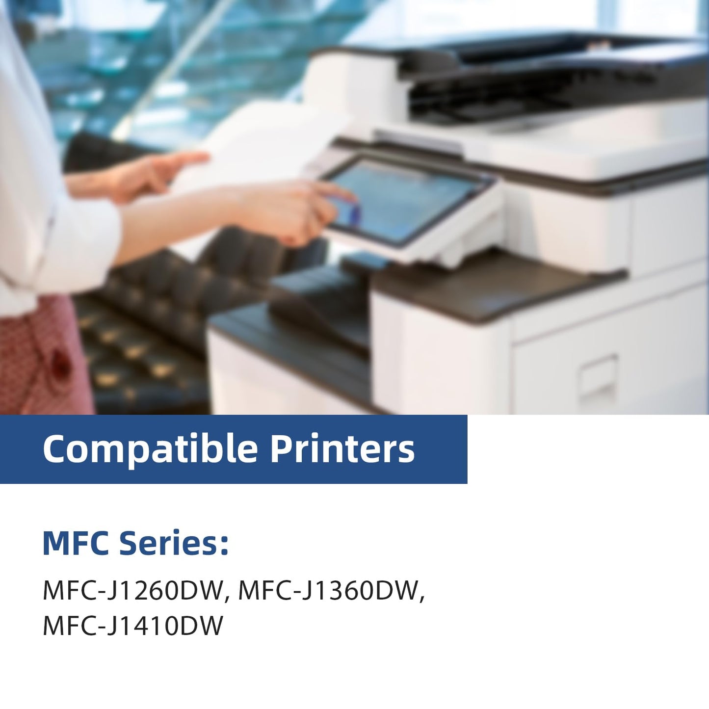 LC501 Ink Cartridges LC501 Ink Compatible for Brother LC501 Ink Cartridge LC501XL Work with Work Smart MFC-J1410DW MFC-J1260W MFC-J1360DW Printers LC501 Black Cyan Magenta Yellow