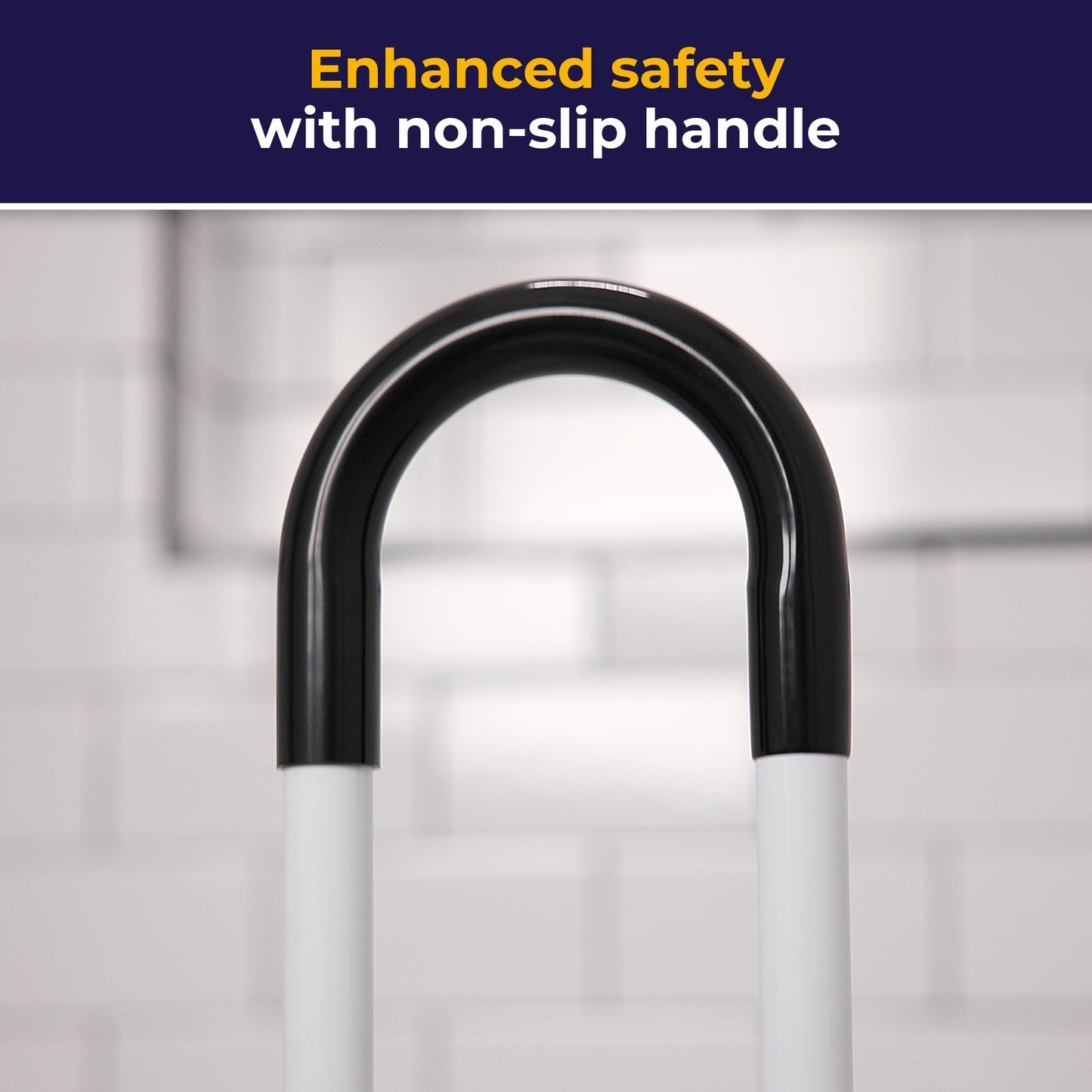 Drive Medical Adjustable Bathtub Grab Bar & Bathtub Safety Rail, White