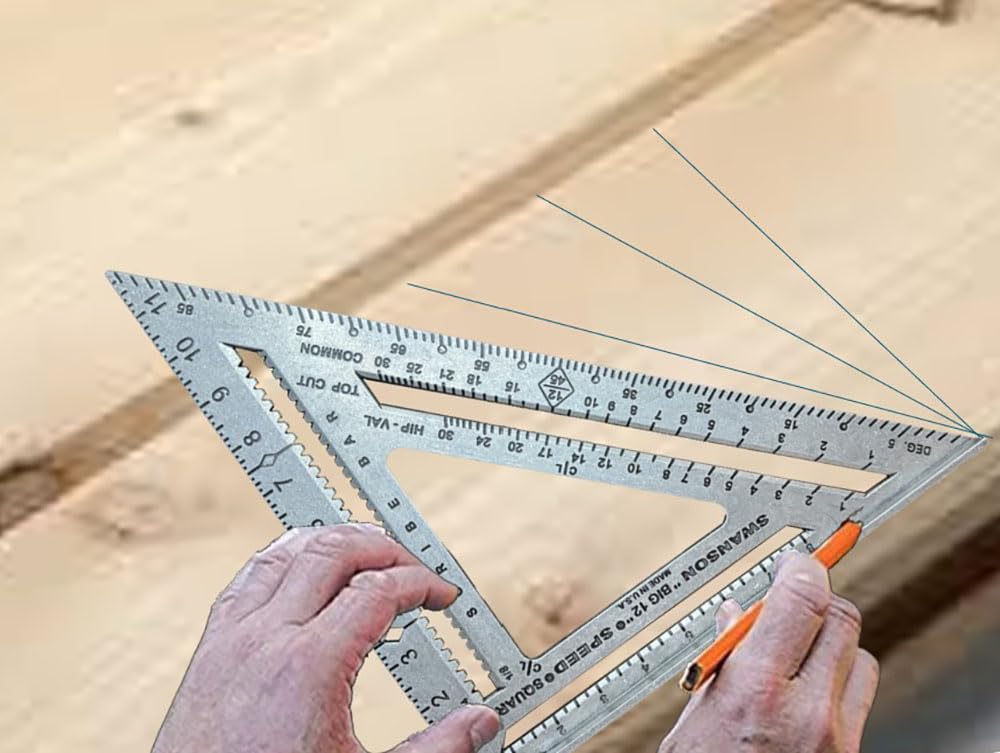 Swanson Tool SW1201K 7-Inch and Big 12-Inch Speed Square Kit Without Layout Bar