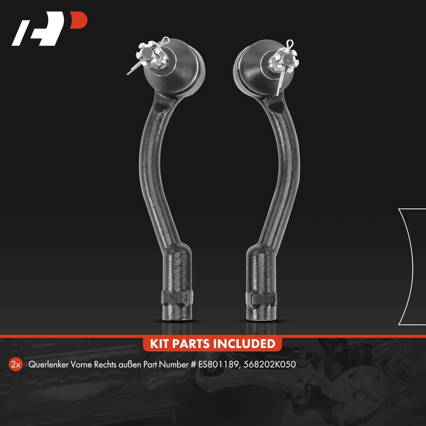 A-Premium 2 x Front Outer Tie Rod Ends, Compatible with Kia Soul 2010 2011 2012 2013