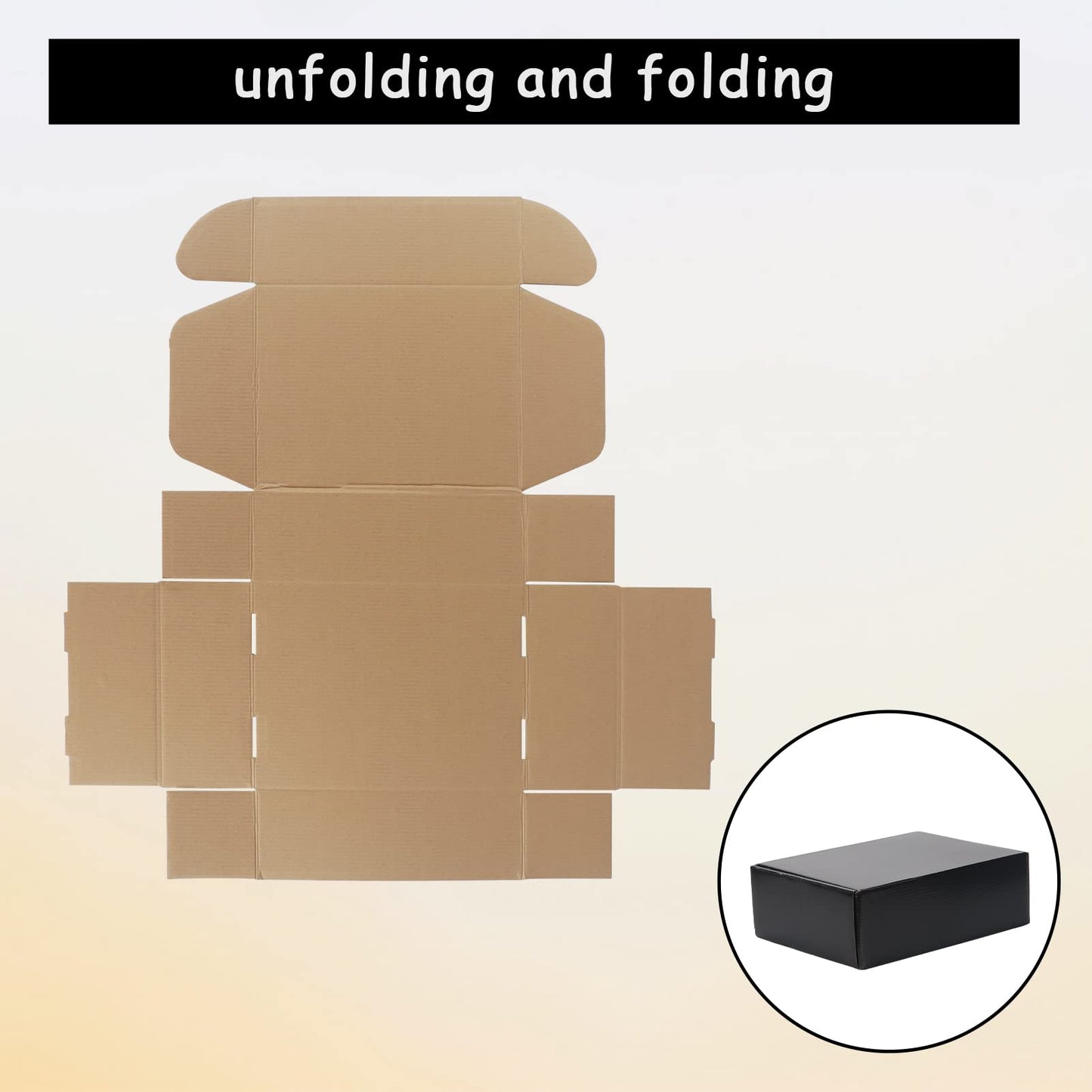 EXYGLO 20 Pack 12x9x4 Shipping Boxes, Black Corrugated Cardboard Boxes for Packaging Small Business, Moving, Shipping, Mailing, and Storing