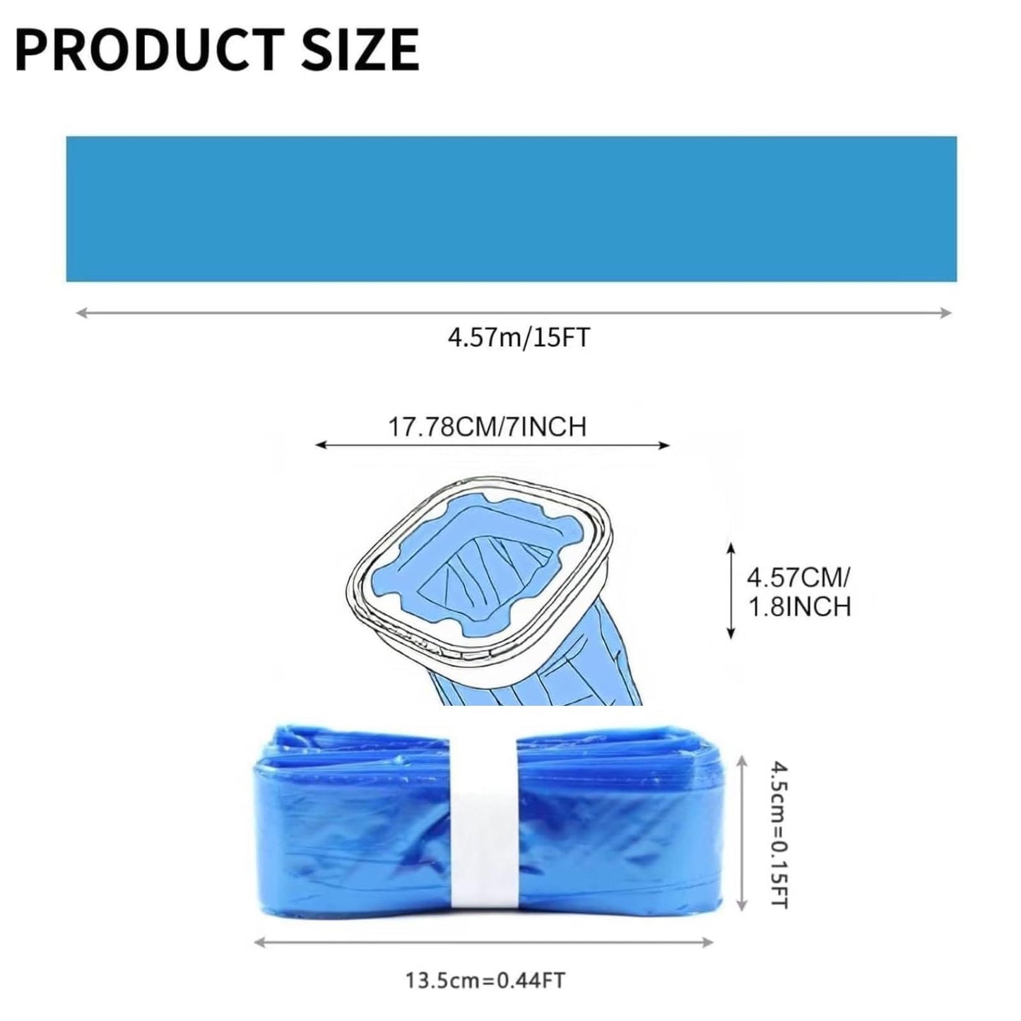 Cat Litter Refills Bags Cartridge, Compatible with C at Genie Standard, Plus, XL+ Pail Refills, 12 Pack C at Litter R efills Bags,Included One Non-original Refill Cartridge, Pet Genie R efill
