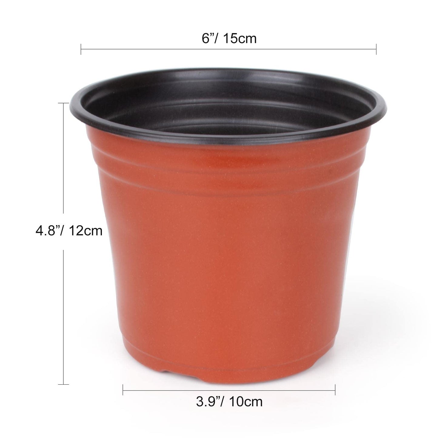 150 Pcs 6" Plastic Plants Nursery Pot/Pots Seedlings Flower Plant Container Seed Starting Pots for Succulents, Seedlings, Cuttings, Transplanting