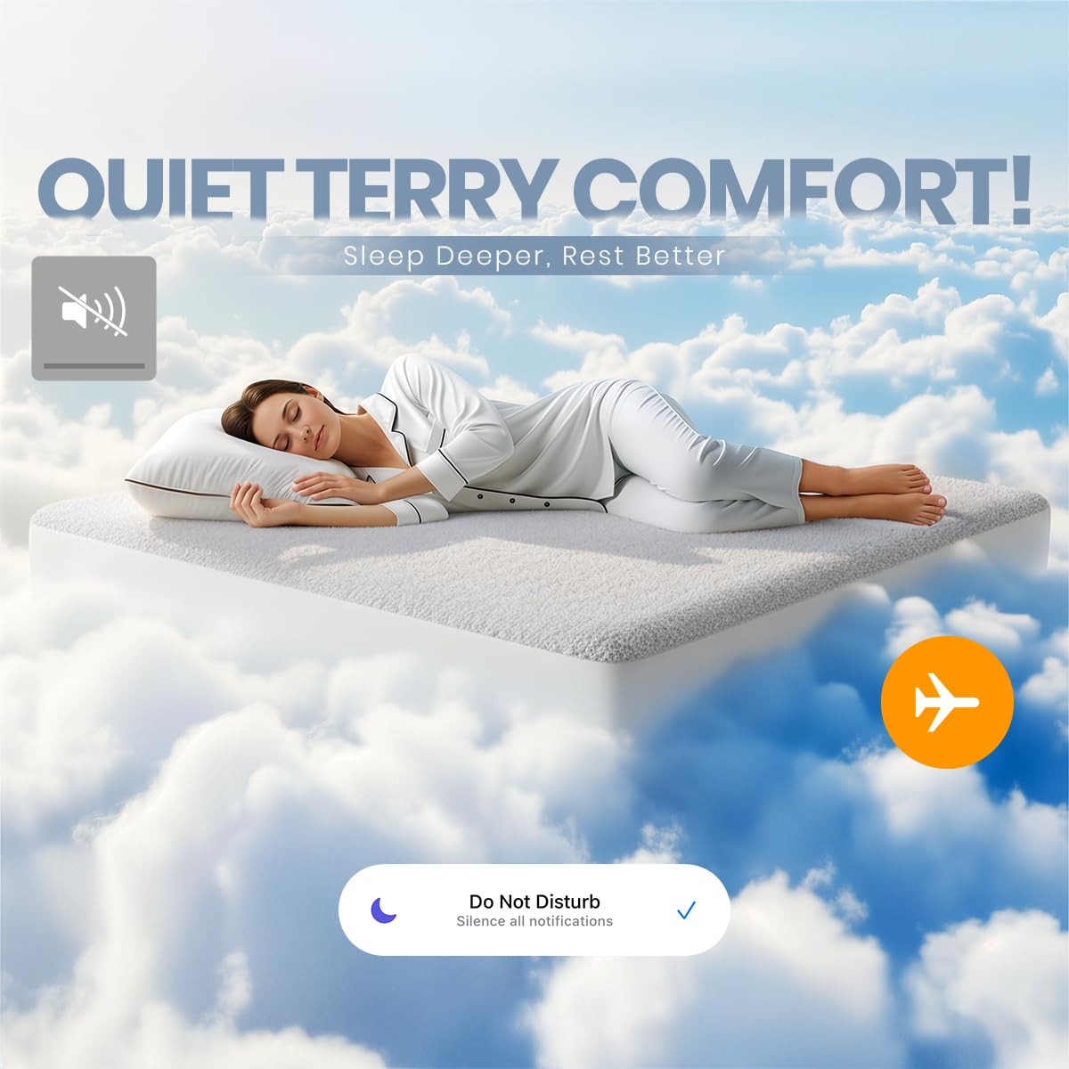 Twin Size Mattress Protector Waterproof 2 Pack, Premium 200 GSM Terry Mattress Cover, Soft & Breathable Bed Cover, Fitted Sheet Style Stretchable Deep Pockets 15" by Utopia Bedding (White)