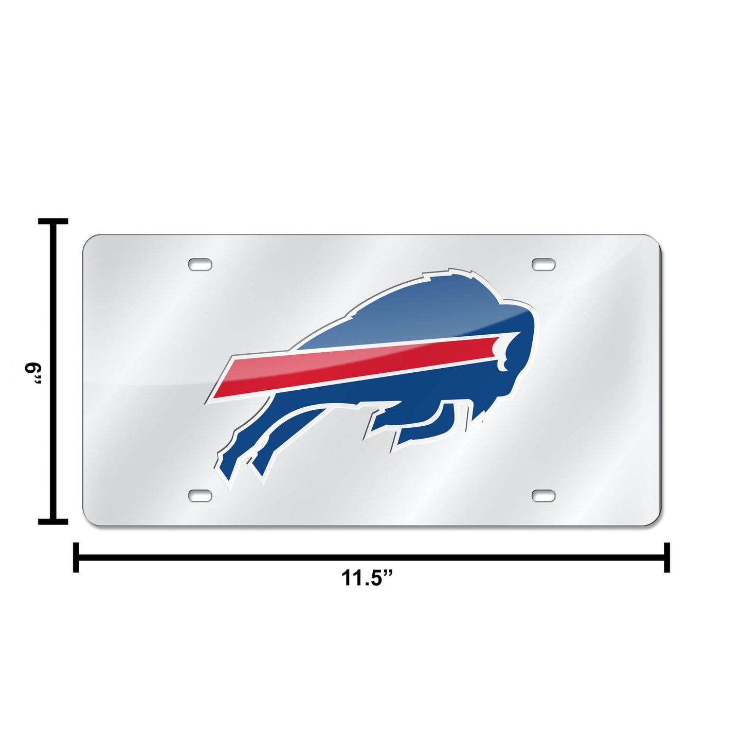 Rico Industries NFL Buffalo Bills License Plate, One Size, Team Colors
