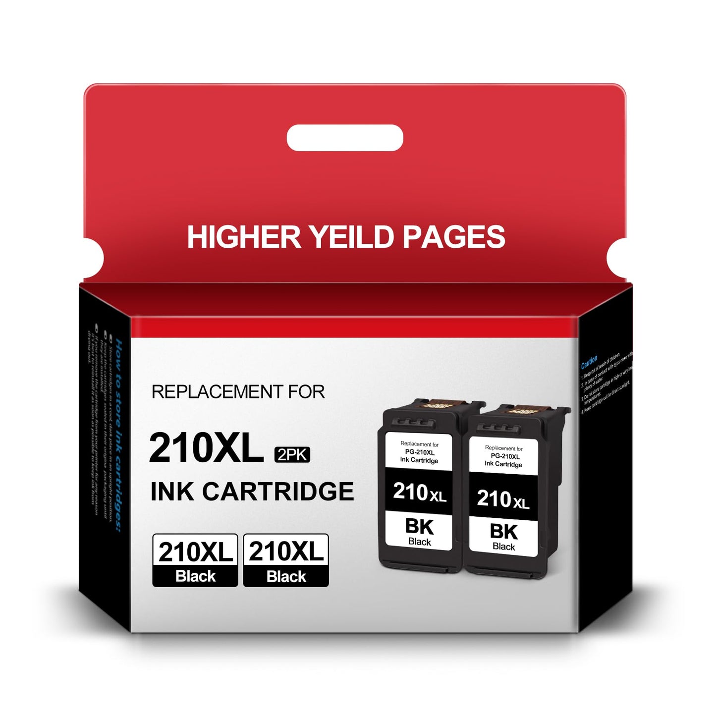 210XL Black Remanufactured Ink Cartridge Replacement for Canon 210 PG-210XL Use for Canon Pixma MX410 MX350 MP250 MP495 MX330 MX340 MP280 MP480 MP490 Printer (2 Pack)