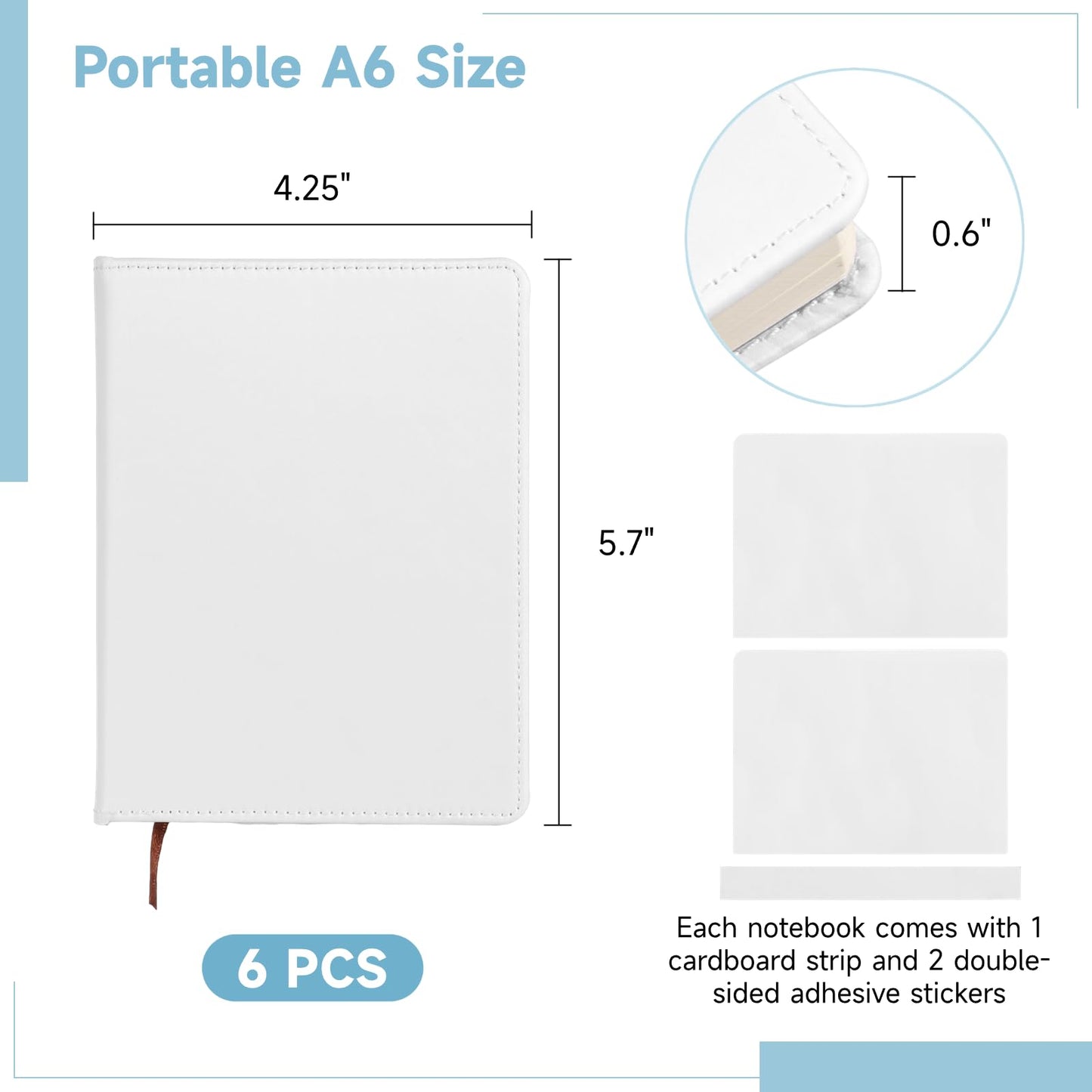 Thick Faux Leather Notebooks Sublimation Notebooks