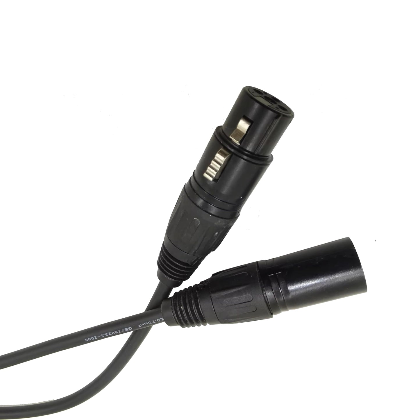 DMX Cables, 10 Pack, 6.5 ft (2 m), 3 Pin XLR Male to Female, for Stage Lighting, Spotlights, DJ Lights, Black
