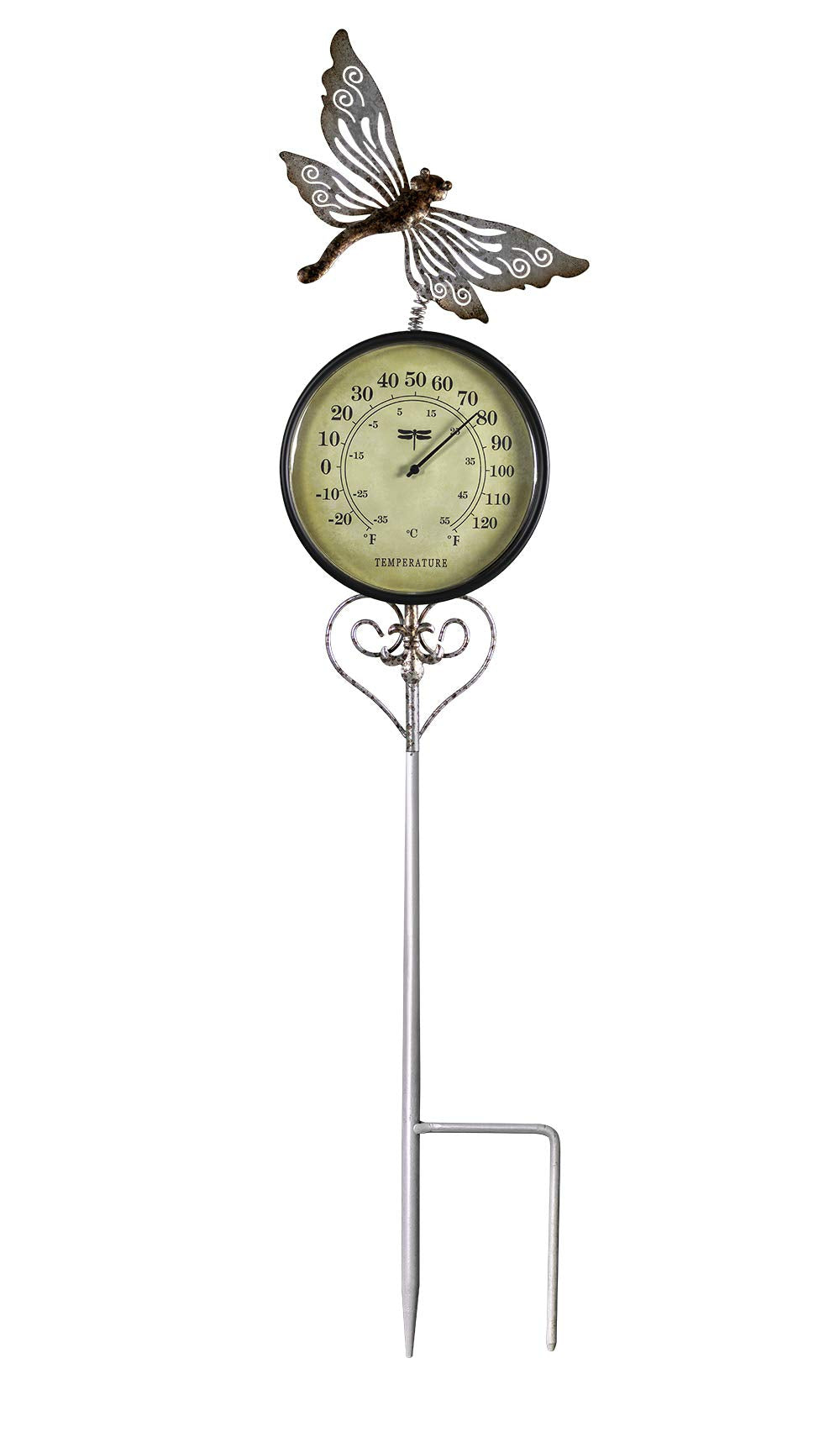 Poolmaster 54583 Outdoor Thermometer Garden Stake, Dragonfly, Multi