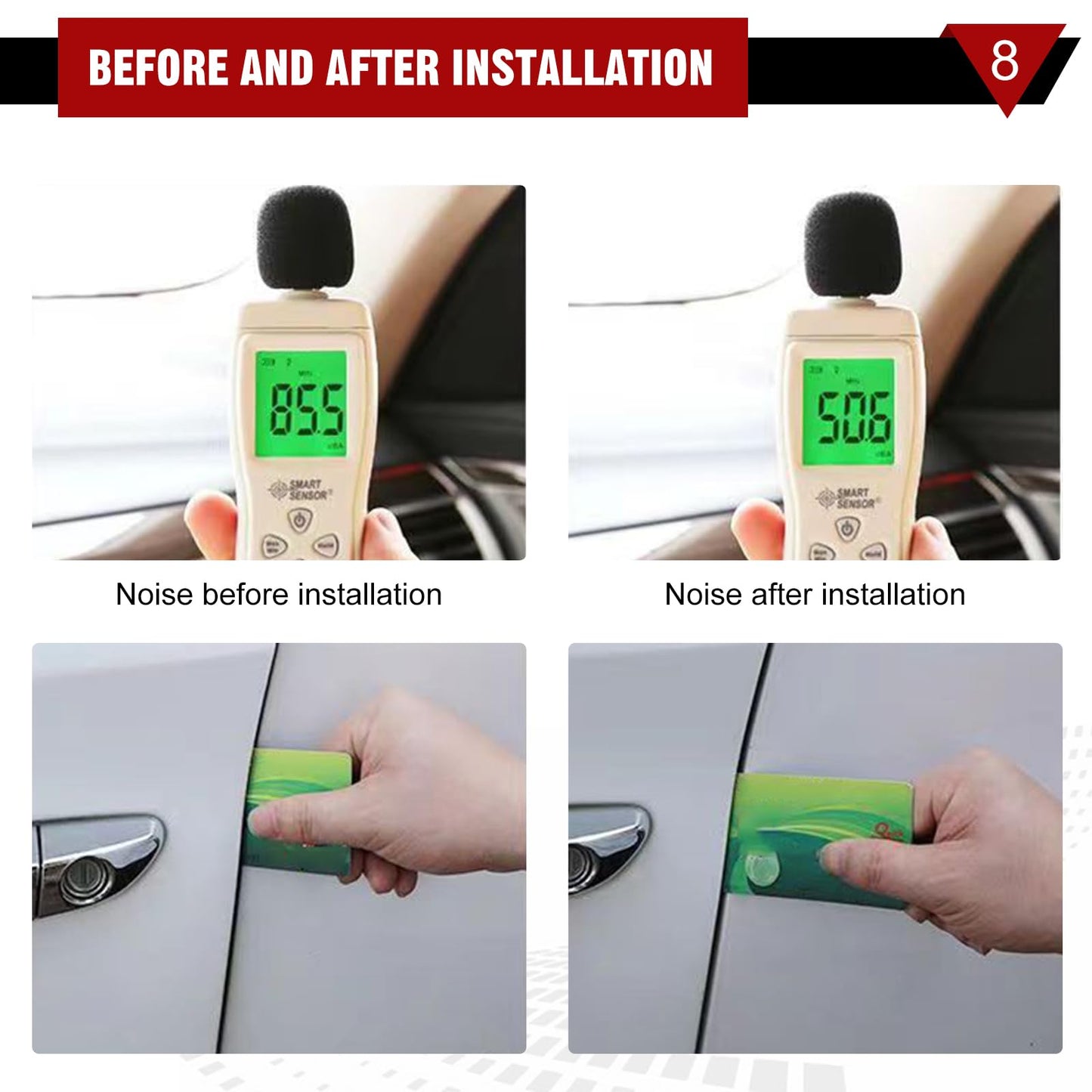 68.88 Ft Car Door Seal Strip Weather Stripping, Soundproof Weatherstrip for Car Door, Universal Car Accessories for SUVs, Trucks (21M)