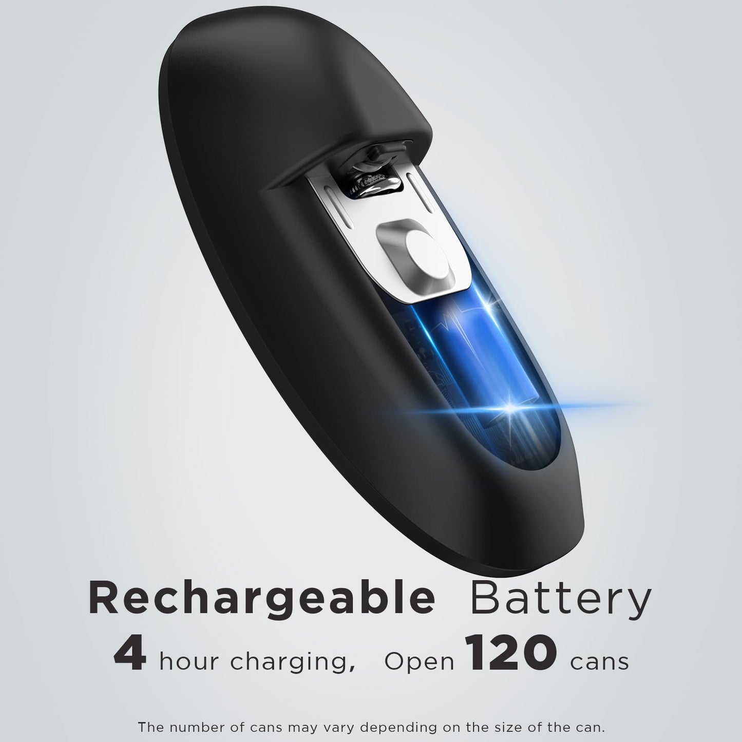 Canslab Ultrablade PRO- Auto Stop Rechargeable Electric Can Opener for Seniors with Arthritis- Battery Automatic Can Opener for Any Size Can - Smooth Edge, Food Safe, Easy Handsfree One Touch, Black