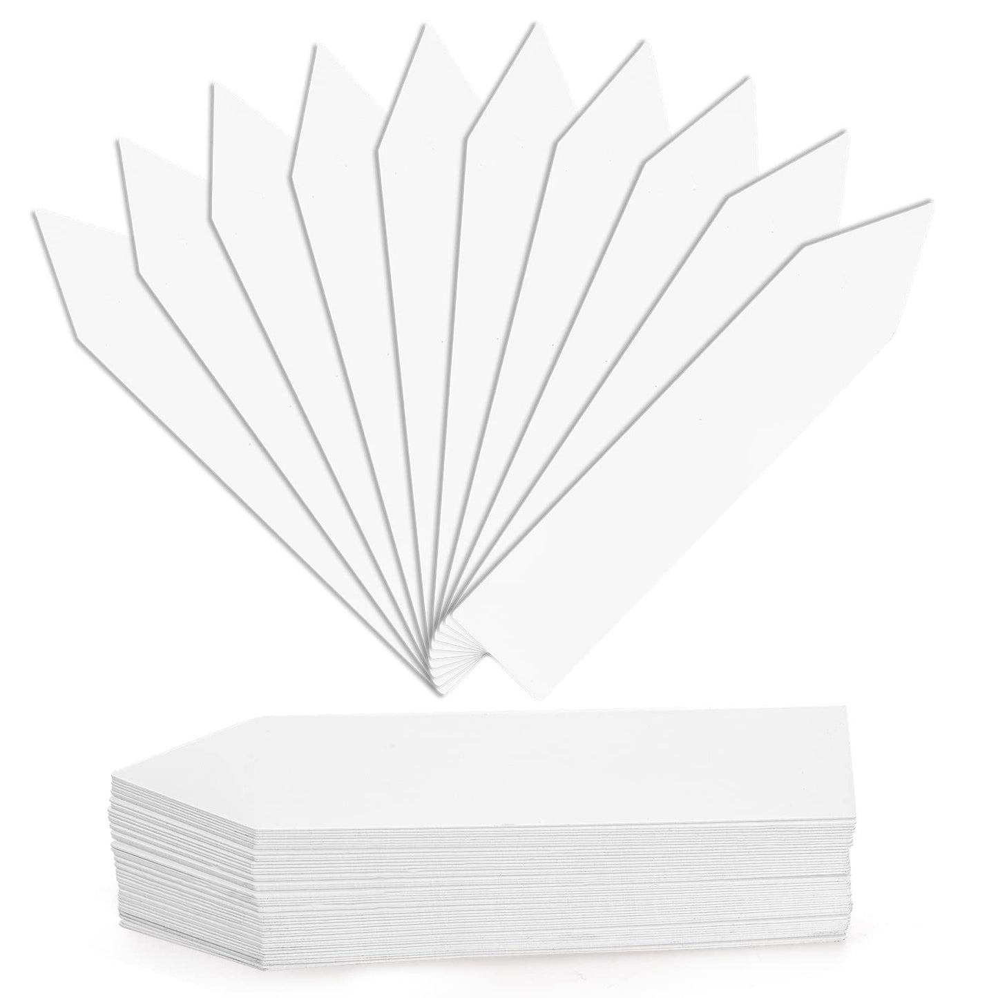 Foraineam Pack of 1000 Plant Stakes, Plant Signs, Hanging for Outdoors, Weatherproof Garden Signs, Plug-in Labels, Weatherproof Plant Labels for All Gardens, White, 10 x 2 cm