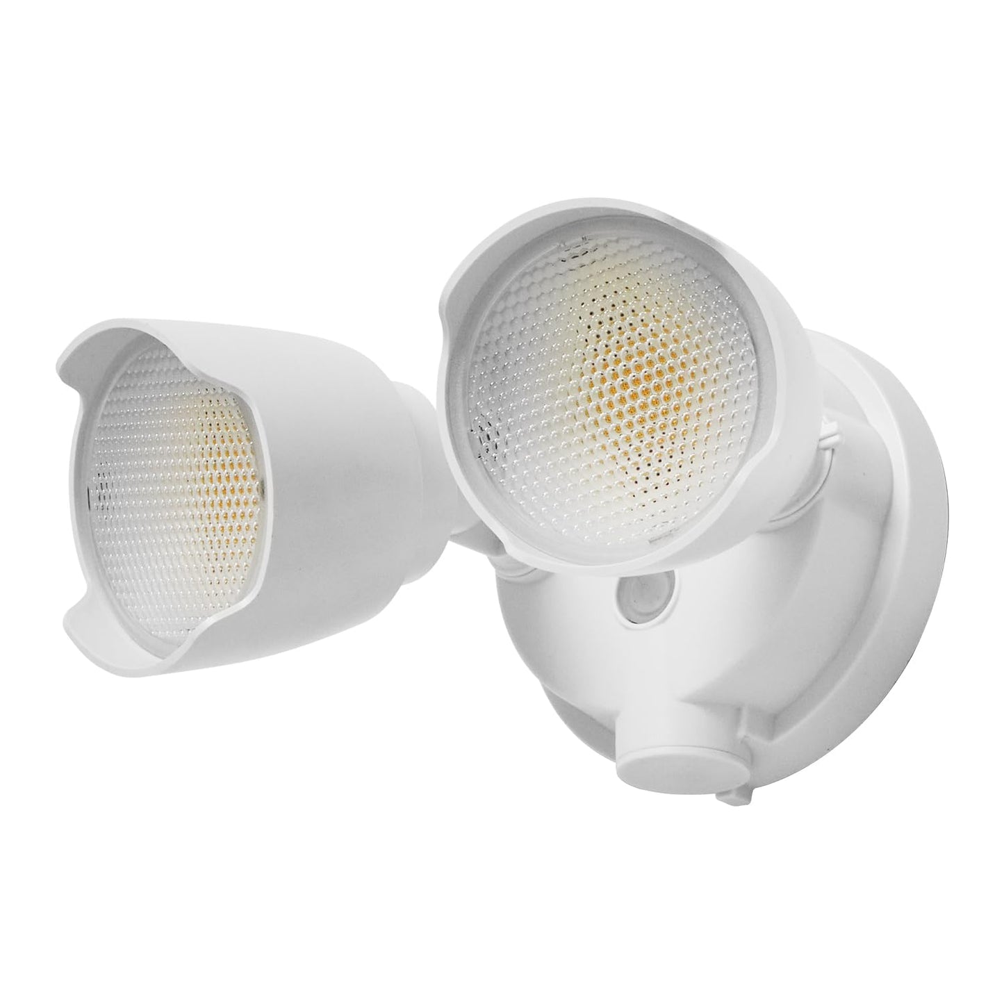 CELAVY 15W LED Flood Light Outdoor, 1500 Lumen Exterior Security Lights, 3000K/5000K Light, IP65 Waterproof, Dual-Head Wall/Eave Mount Flood Light Energy Saving for Garage, Patio, Yard (White)