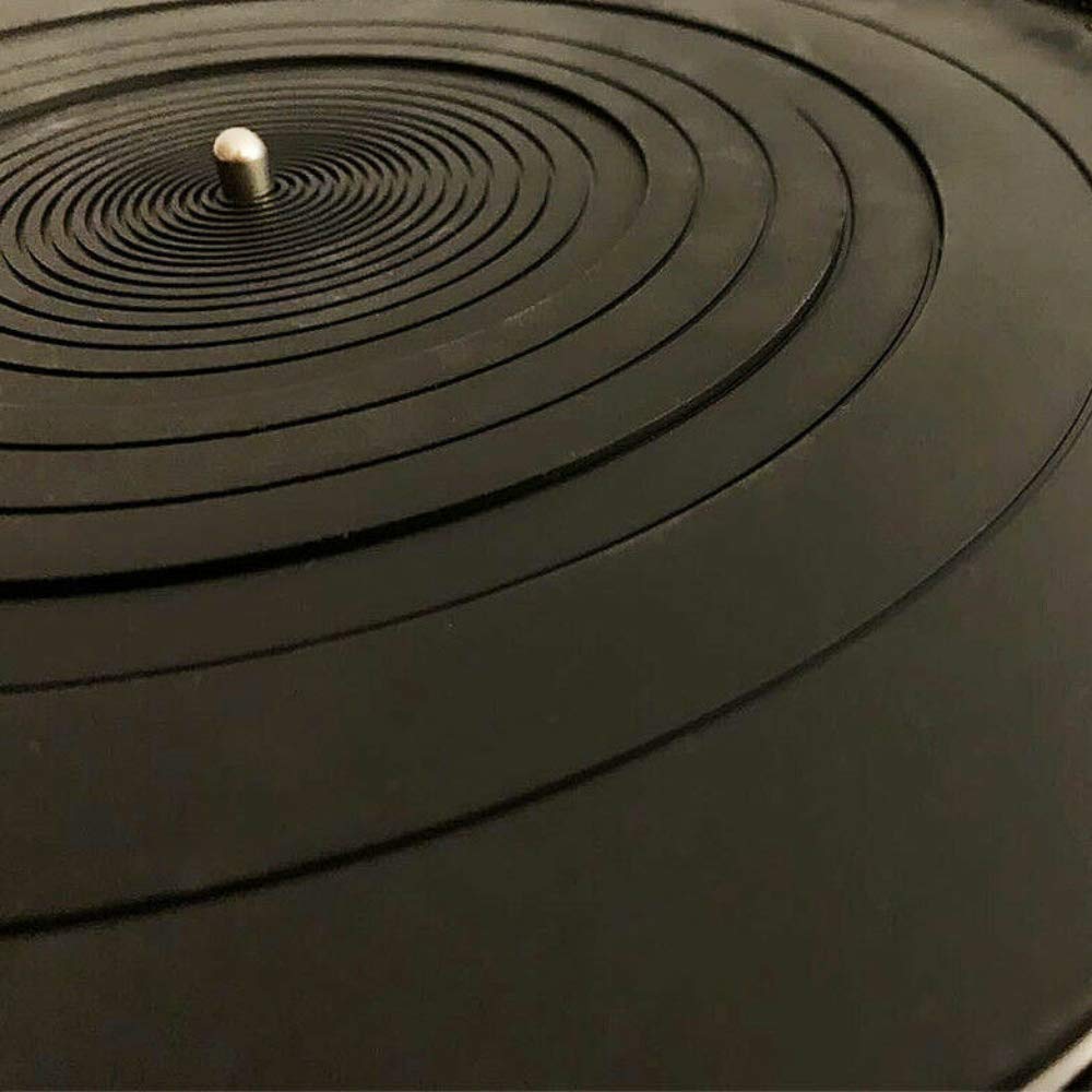 Rubber Silicone Turntable Platter Mat 12 Inch LP Slipmat Universal Compatible for Audio Technica AT-LP120BK AT-LP-1200 (12 Inch Diameter)