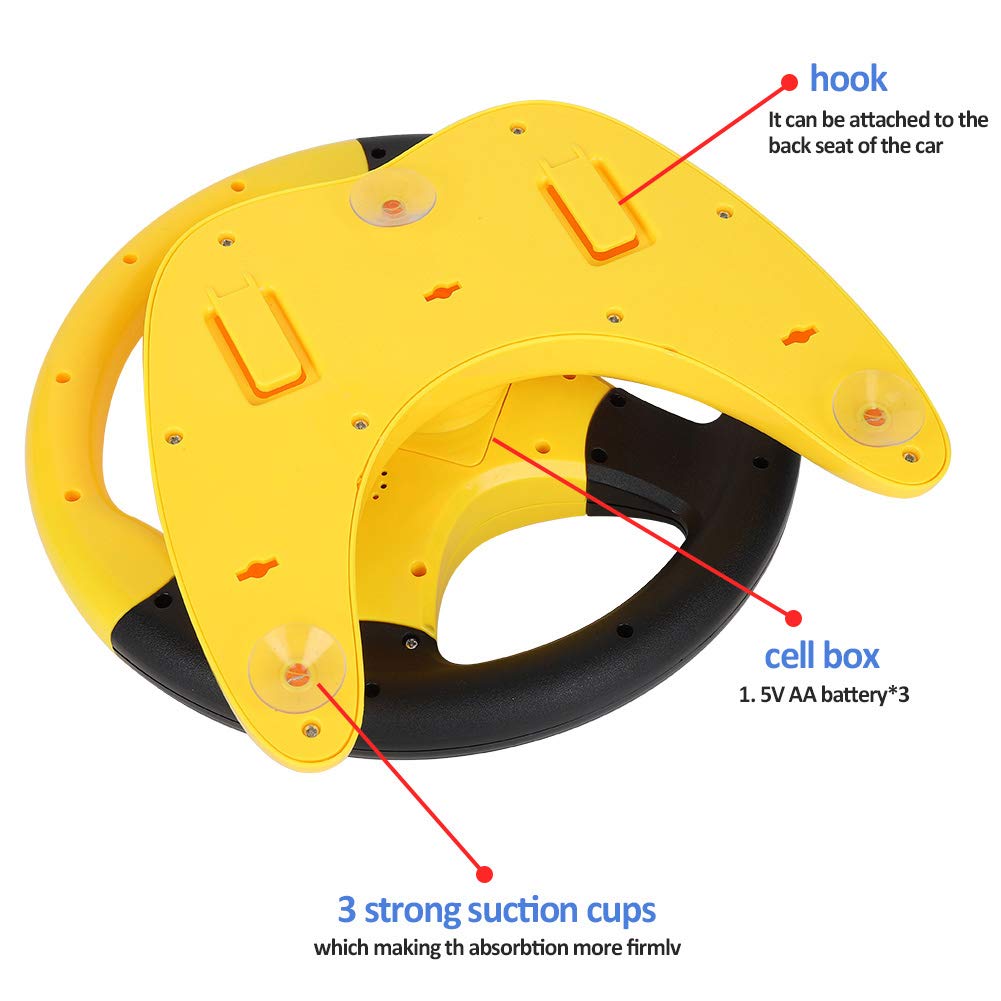 Facaily Copilot Simulated Steering Wheel Toy Children's Educational Sounding Toy Small Steering Wheel