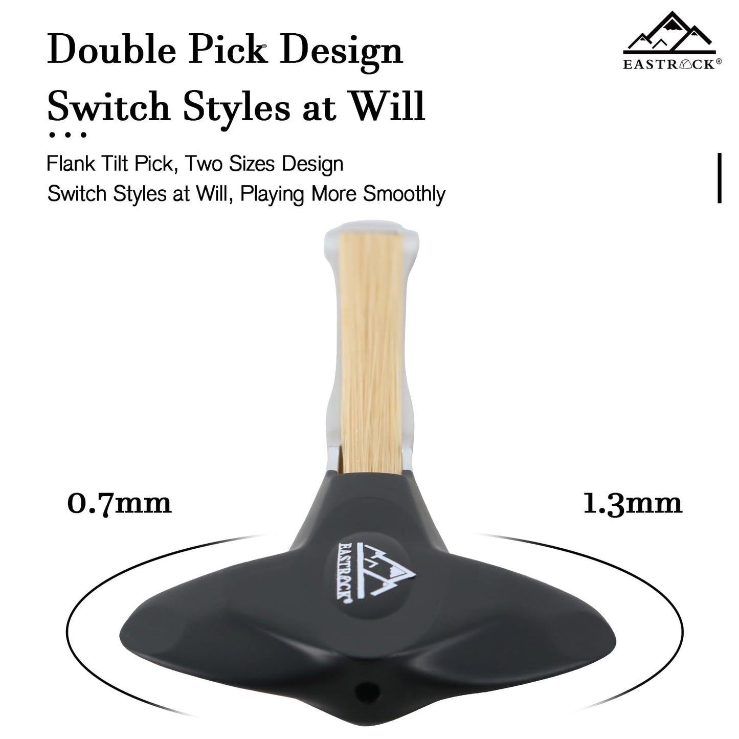 EASTROCK Guitar Bow, 2-in-1 Picasso Bow, Create Cello and Violin-Like Sounds, Dual-Purpose Plucked String Tools, Guitar Bow kit for Beginners and Professional Players Gift for Music Lover, Short Black