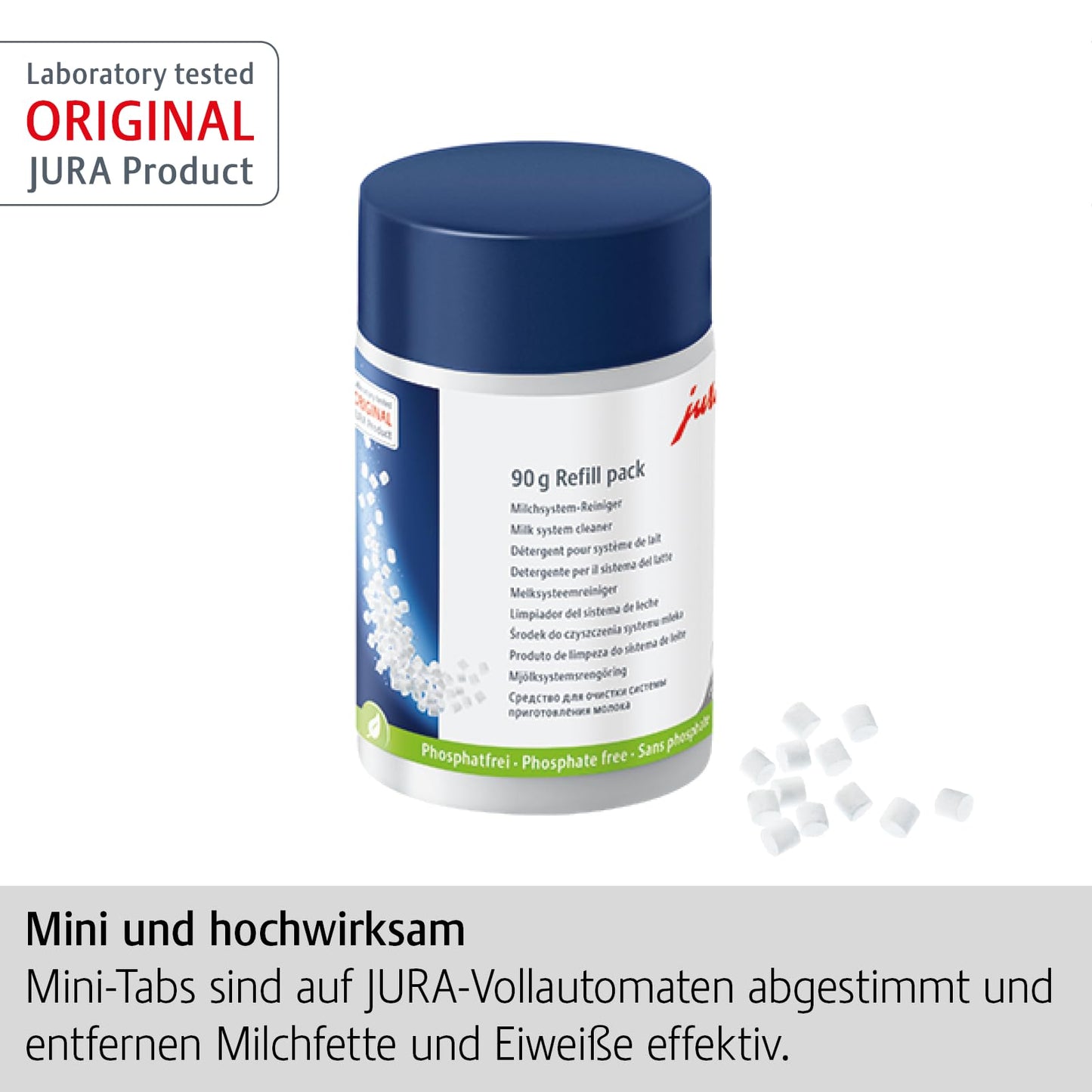 Jura Mini Tabs Milk System Cleaner - Refill Pack for Dispensing System - for 30 Cleanings
