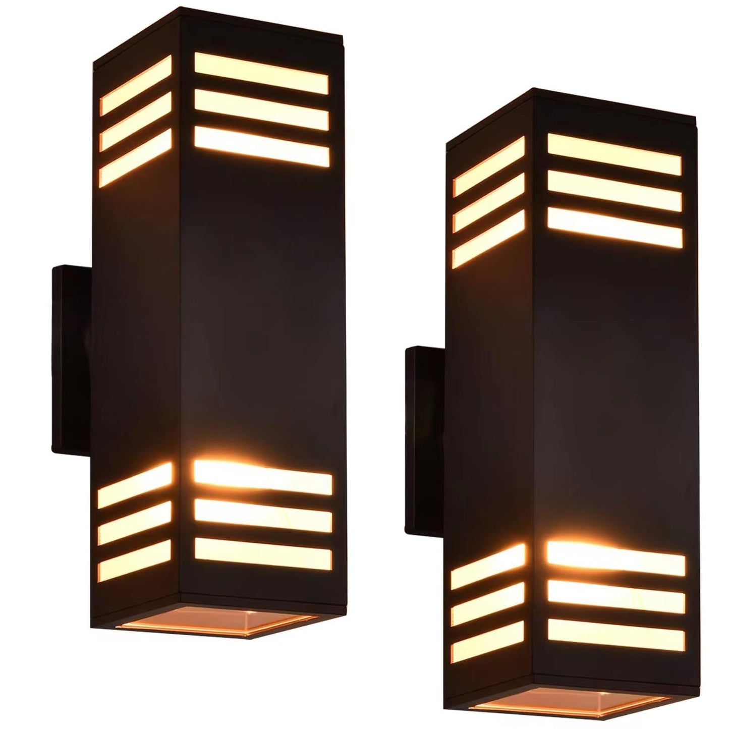2 Pack Outdoor Wall Lights, Outdoor Light Fixtures Wall Mount, IP65 Waterproof Porch Lights Outdoor, Modern Outdoor Lighting Aluminum Wall Sconce for Garage, Patio, Oil Rubbed Bronze, Housen Solutions
