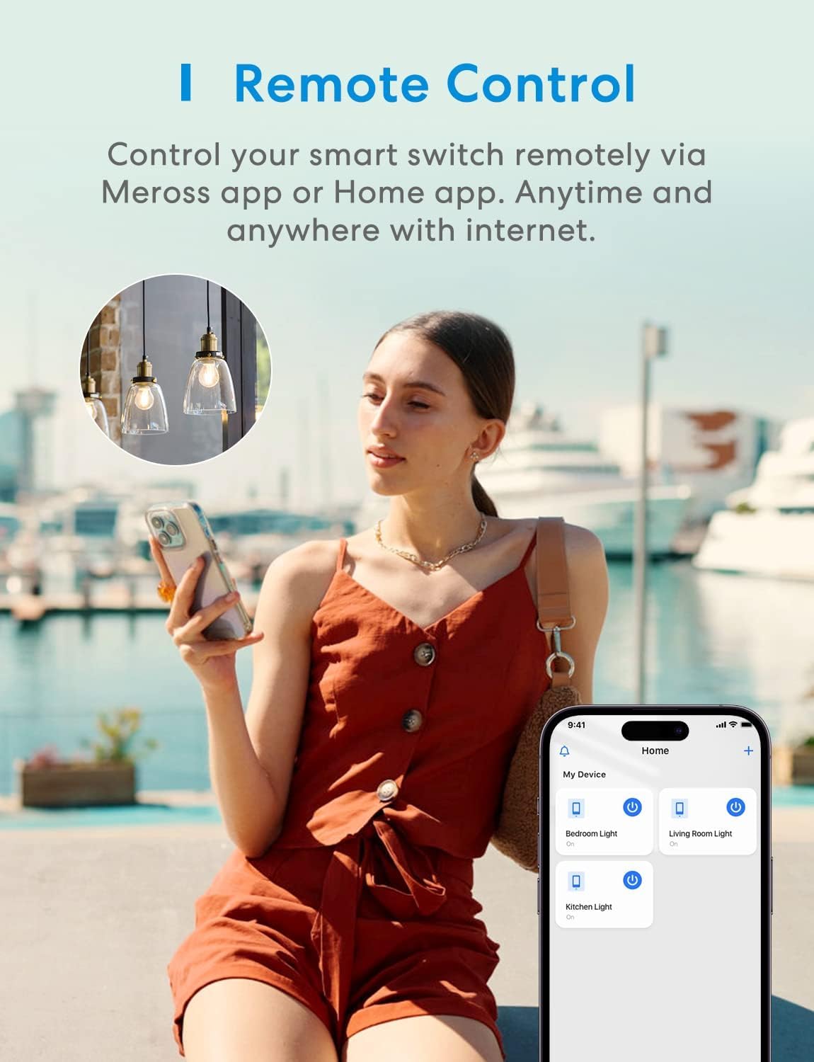 meross Smart Single Pole Light Switch, Neutral Wire Required, Compatible with Apple HomeKit, Alexa, Google Home, and SmartThings, 2.4GHz WiFi, App Remote and Voice Control, No Hub Required, 2 Pack