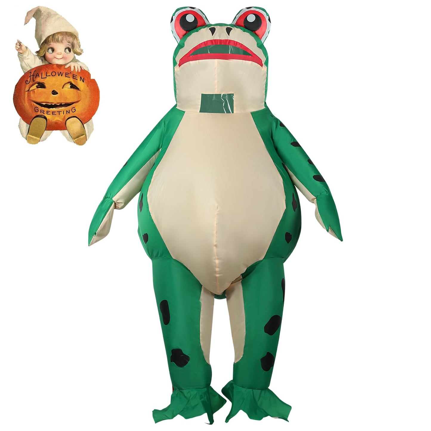 Inflatable Costumes for Kids Inflatable Frog Costume Teen Halloween Cosplay Party Polyester Blow Up Costumes
