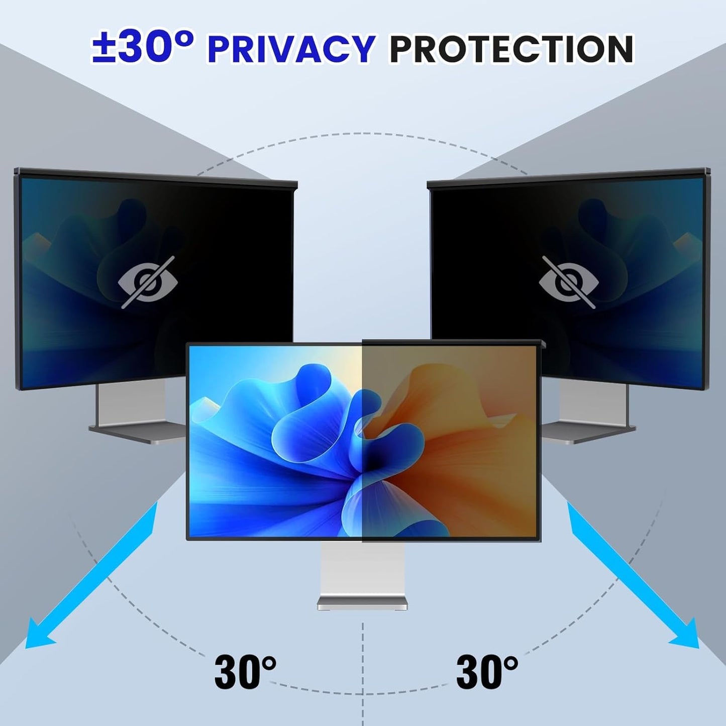 ZpTsarinal Hanging 21.5 Inch Computer Privacy Screen Filter, Hanging Computer Screen Privacy Cover, Compatible with, 21.5 Inch 16:9 Widescreen Monitors, Protect Eyes from Glare and Blue Light