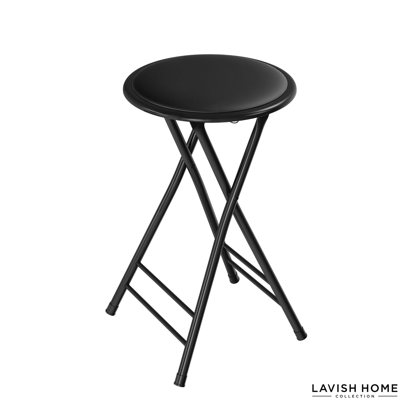 TG 82-0827 24-Inch Cushioned Folding Stool, Black