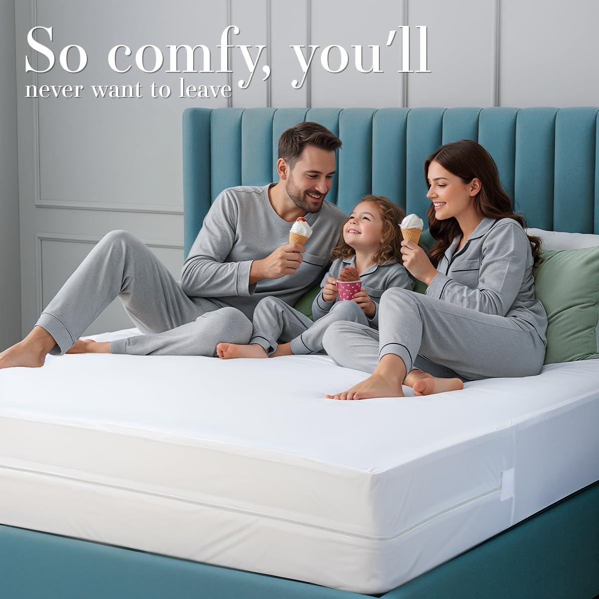 Utopia Bedding Zippered Mattress Encasement King - 100% Waterproof and Bed Bug Proof Mattress Protector - Absorbent, Six-Sided Mattress Cover