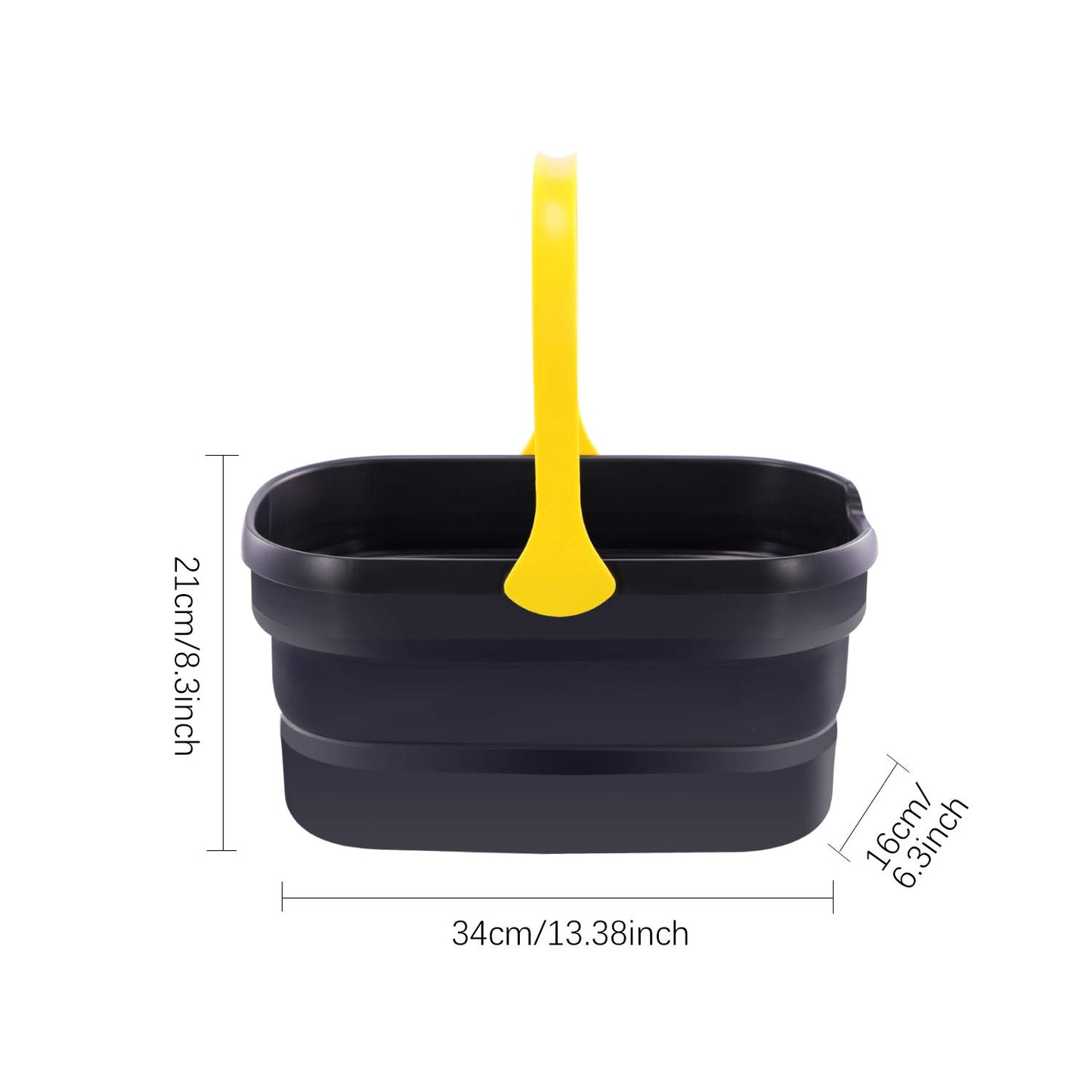 Yocada Collapsible Plastic Bucket Mop Bucket 10L (2.6Gallon) Cleaning Washing Basket for Sponge&Flat&Cotton Mop Cleaning Washing