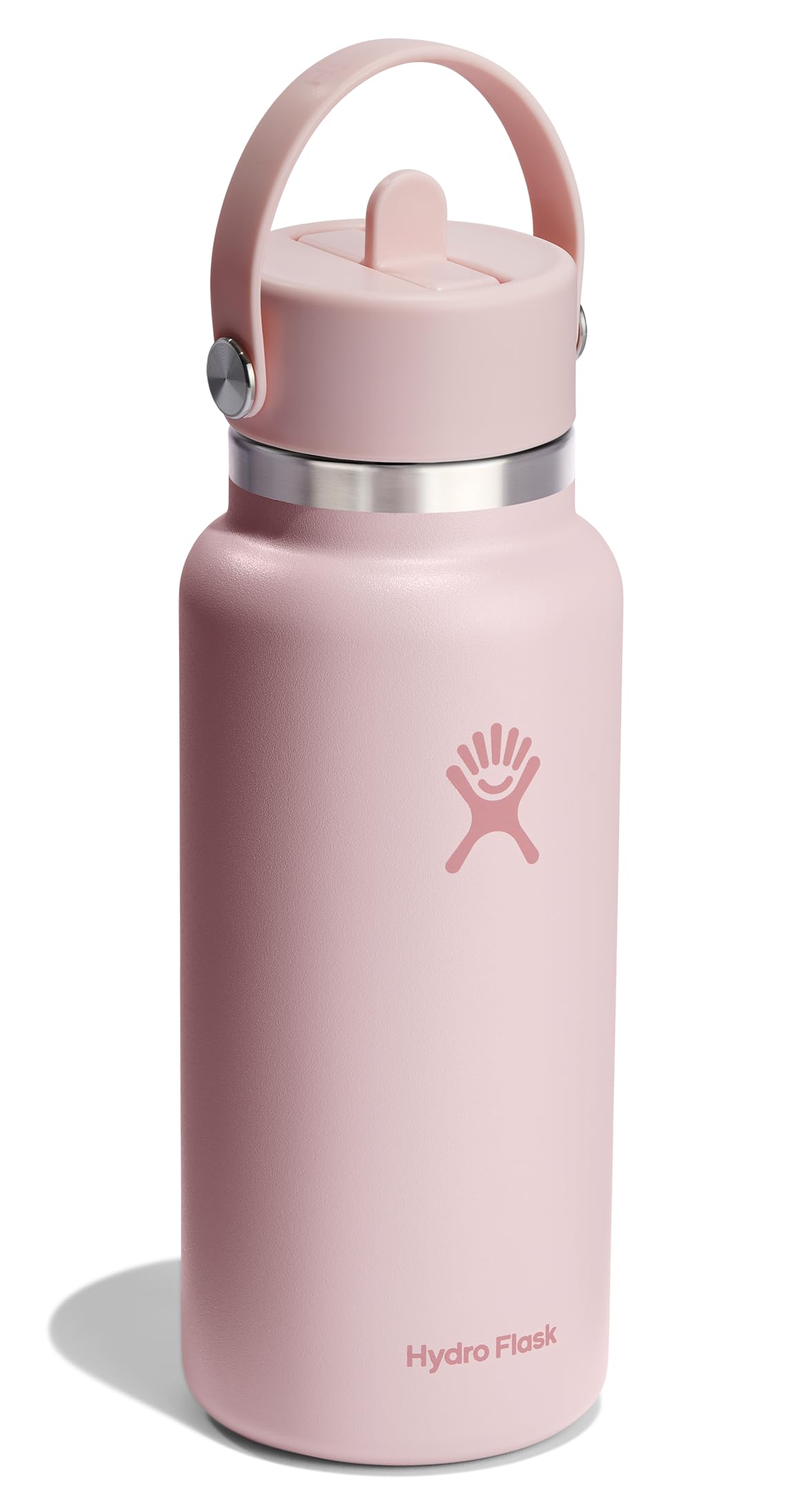 Hydro Flask 32 Oz Stainless Steel Wide Mouth Water Bottle with Leakproof Flex Straw Cap, Trillium