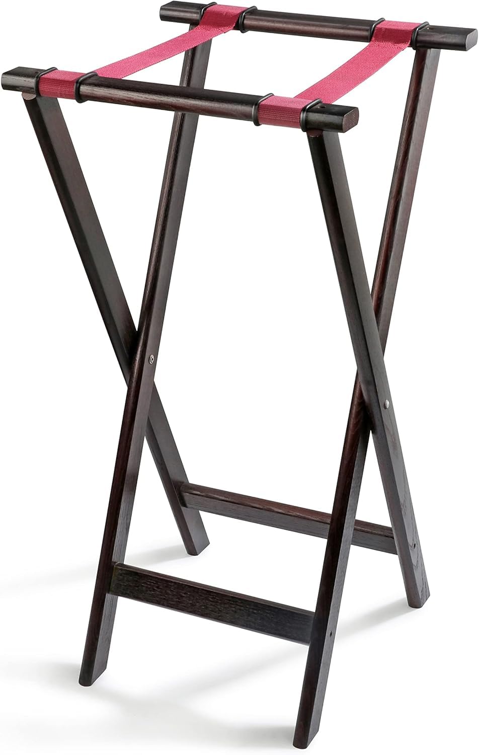 New Star Foodservice 20021 Mahogany Finish Solid Birchwood Tray Stand, 31-Inch, Brown