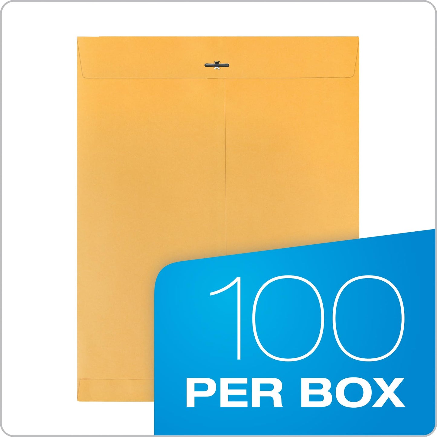 Quality Park Park Clasp Envelopes, 12 X 15.5-Inch, Brown Kraft, Box of 100 (37810)