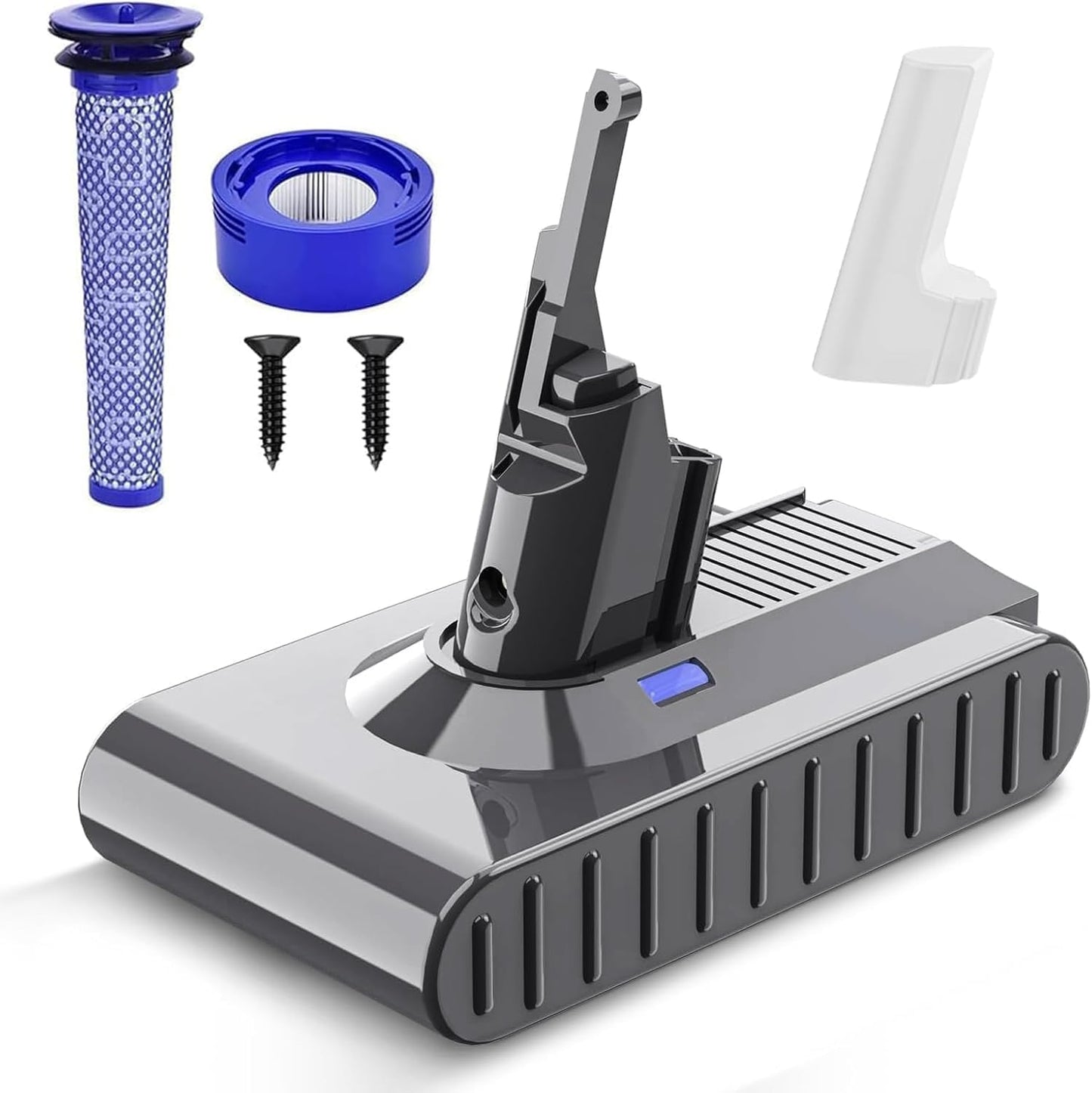 Bonacell 7000mAh 21.6V Li-ion Replacement for Dyson V8 Battery Compatible with Dyson V8 Animal/Absolute/Motorhead/Fluffy SV10 Carbon Fiber 215681 96