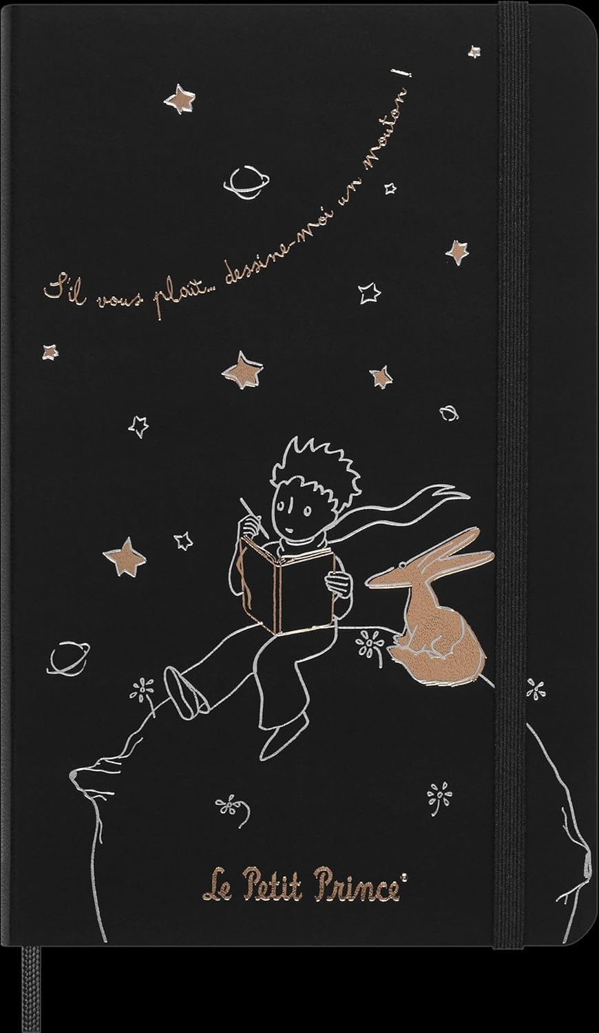 Moleskine Limited Edition Le Petit Prince Notebook, Large, Ruled, Black, Hard Cover (5 x 8.5)