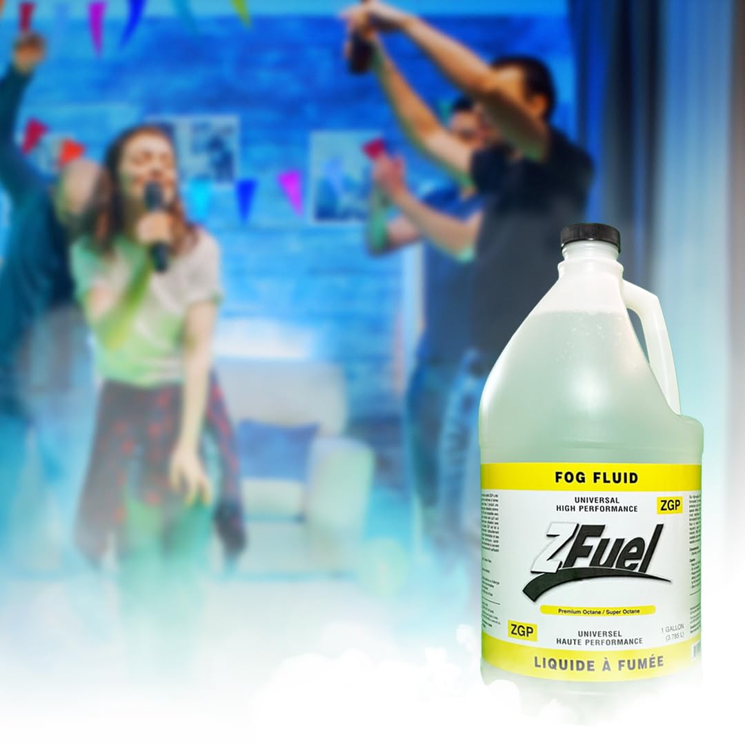 Z Fuel Universal ZGP Premium Octane Fog Fluid Juice - 3.78 Litres - Professional Grade For Fog Machine - Perfect For Halloween, Weddings, Party or DJ Effects - High Output & Super Long Lasting
