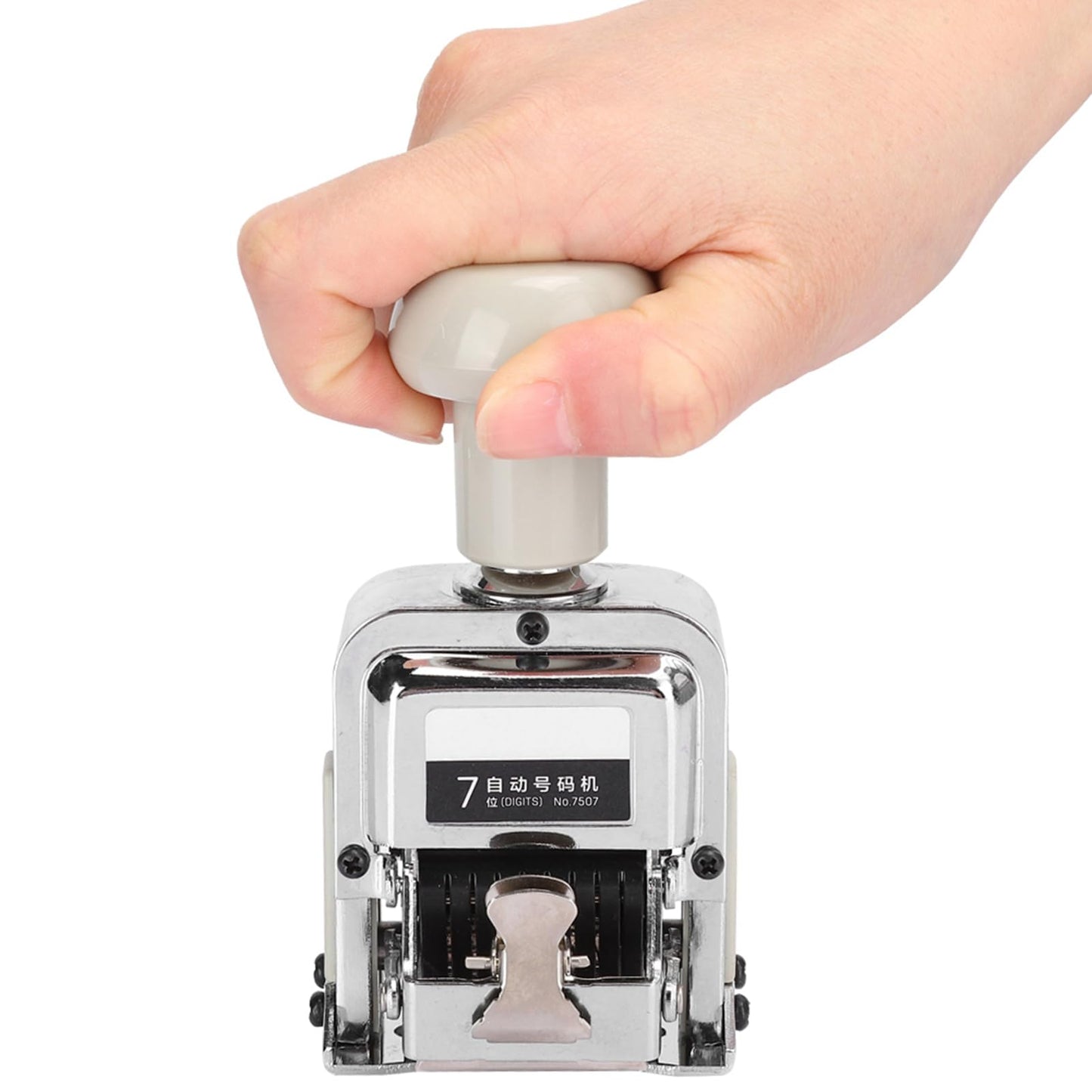 Coding Machine, Number Stamp, Automatic Numbering Machine, with 7-Digit Stamps and Automatic Code Skipping, for Consecutive Numbering, Duplicating with Digit Pen