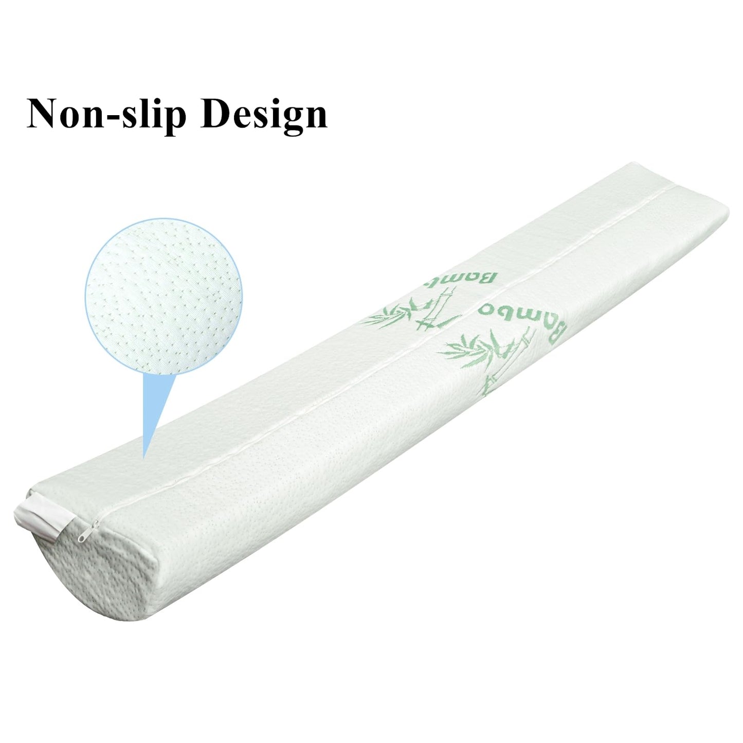 Tebery 2 Pack Bed Rail Bumpers, Memory Foam Bed Rail Pads with Waterproof Cover, Pad Bedside Rail Guard for Adults