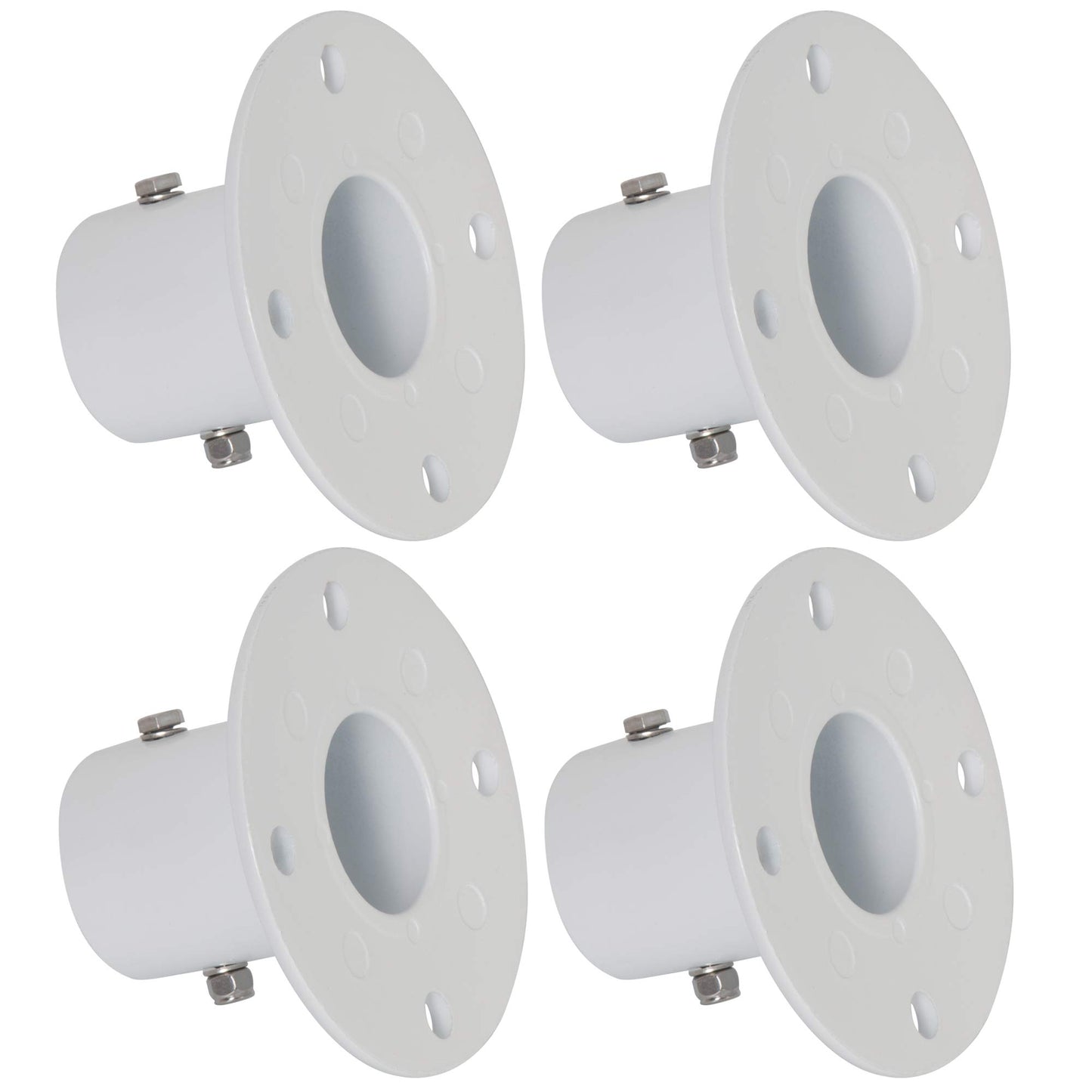 ECOTRIC Deck Anchor Flange Cast Aluminum Above Ground Pool Ladders/Handrails/Slide - 1 7/8” Inch Diameter of 1.9"(4PC)
